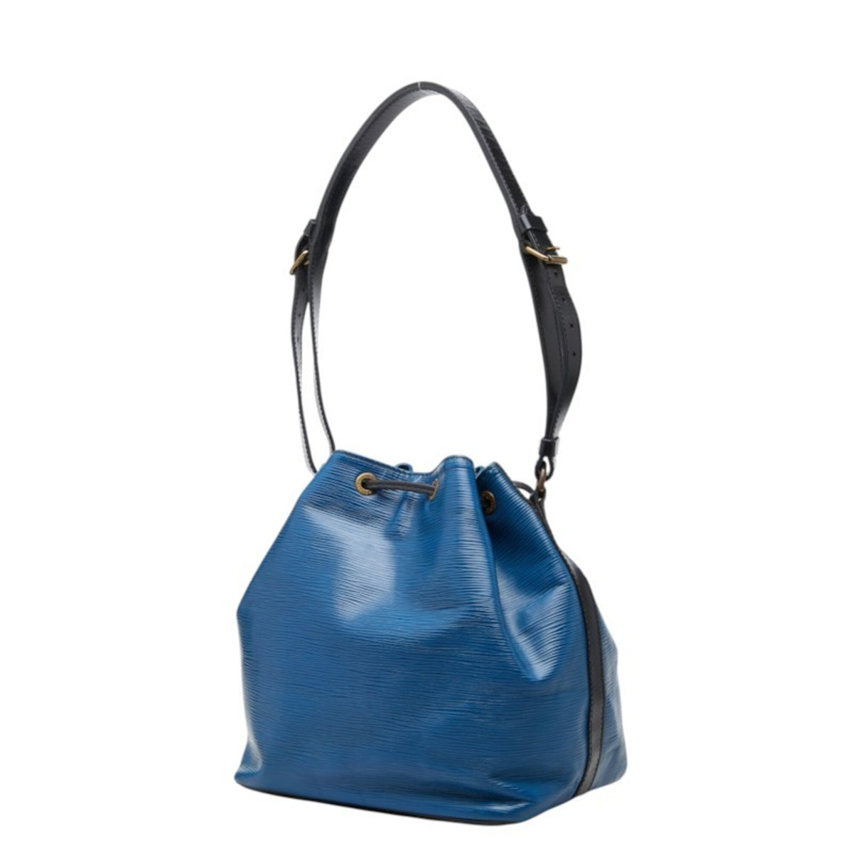 Louis Vuitton Noir Toledo Blue Leather Shoulder Bag (Pre-Owned)