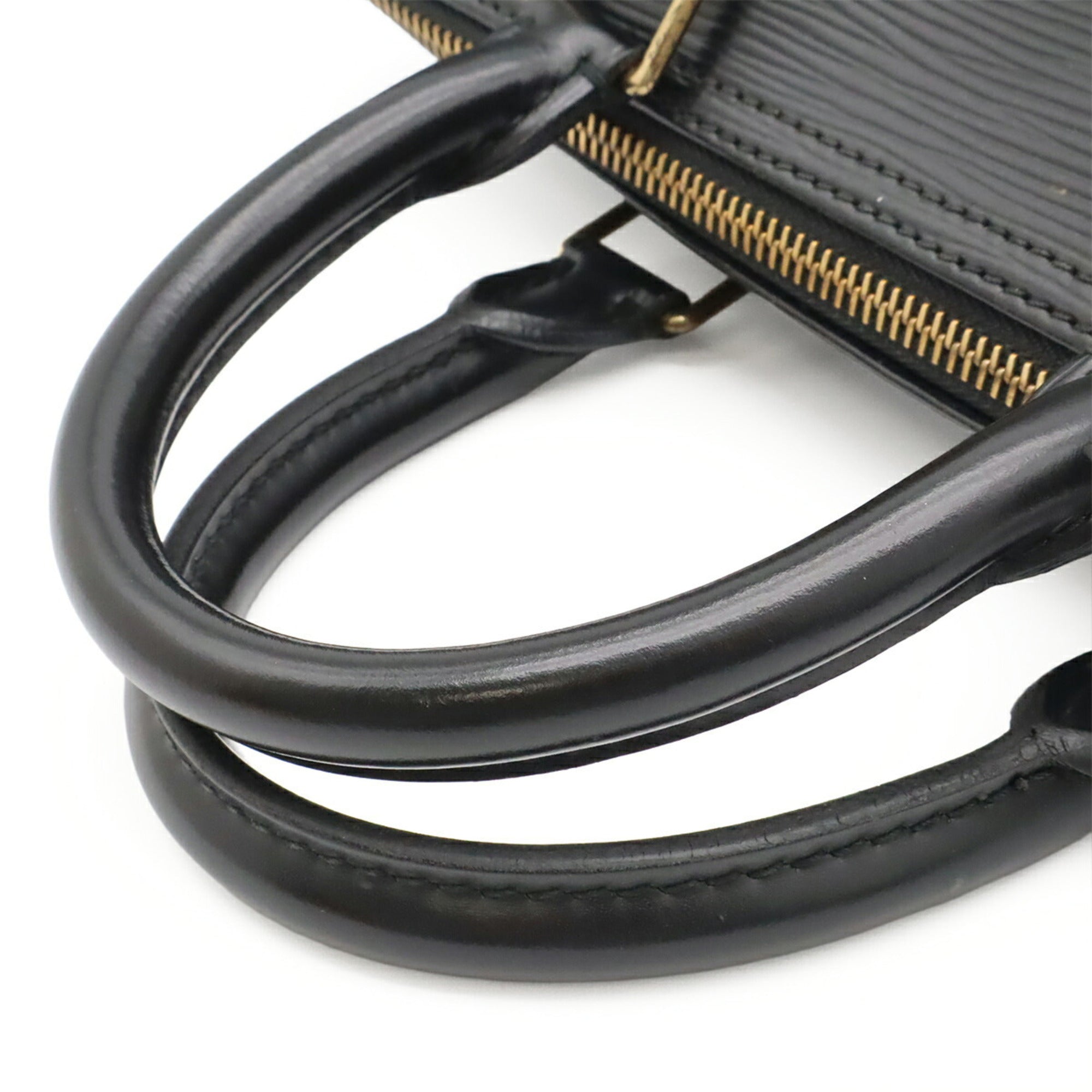 Louis Vuitton Epi Black Noir Epi Leather Boston Bag Handbag (Pre-Owned)