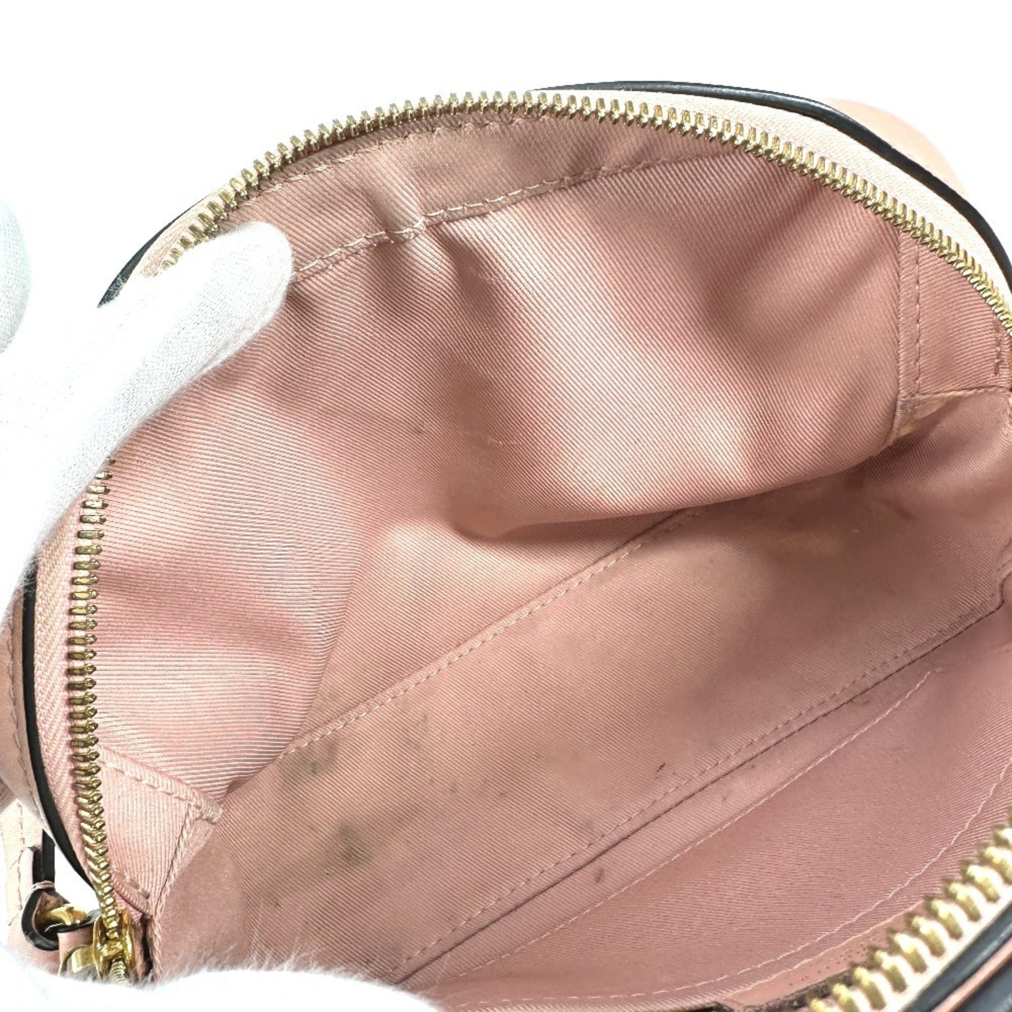 Louis Vuitton Brown Pink Rose Poudre Monogram Canvas Leather Handbag Pochette Shoulder Bag (Pre-Owned)