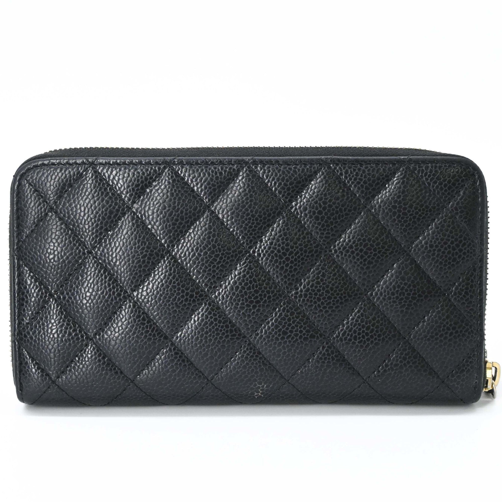 Chanel Black Grained Calfskin Coin Purse/Coin Case (Pre-Owned)