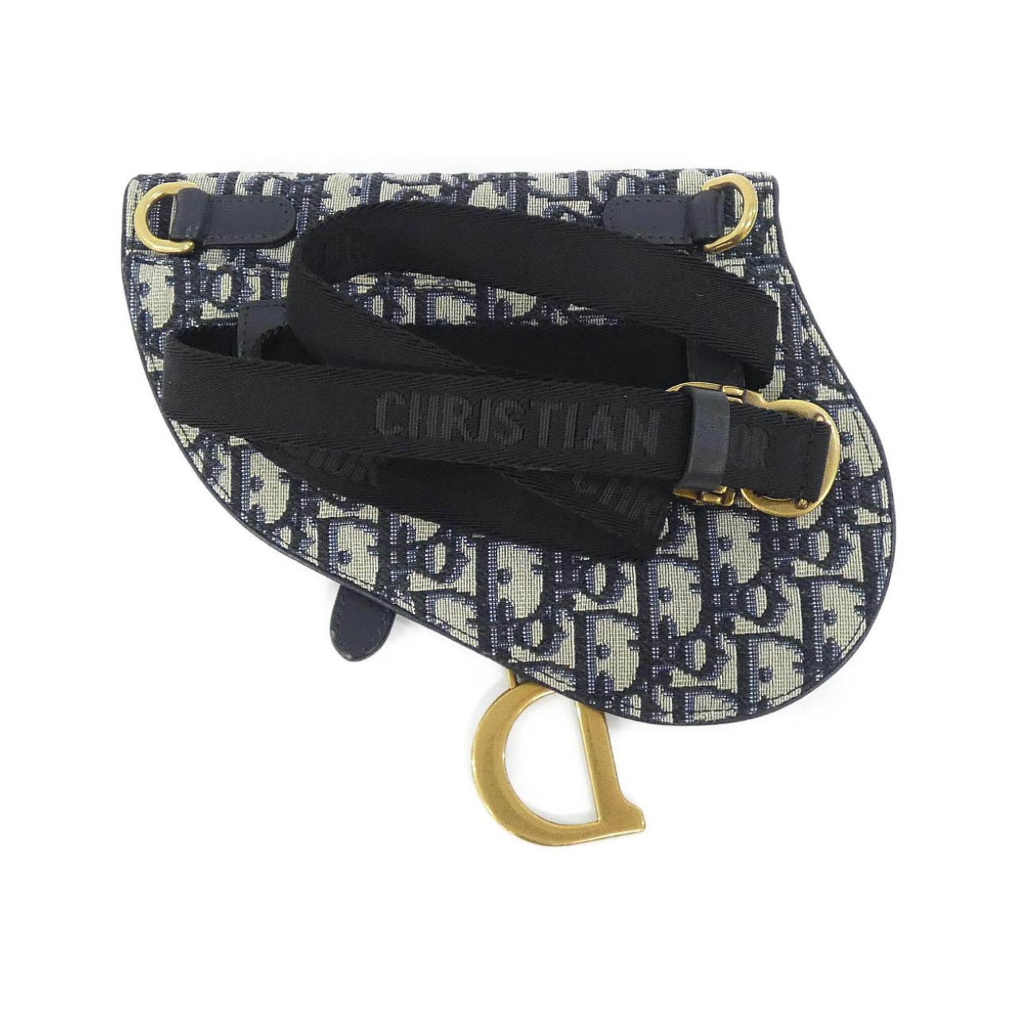 Christian Dior Blue Canvas Saddle Bag (Pre-Owned)