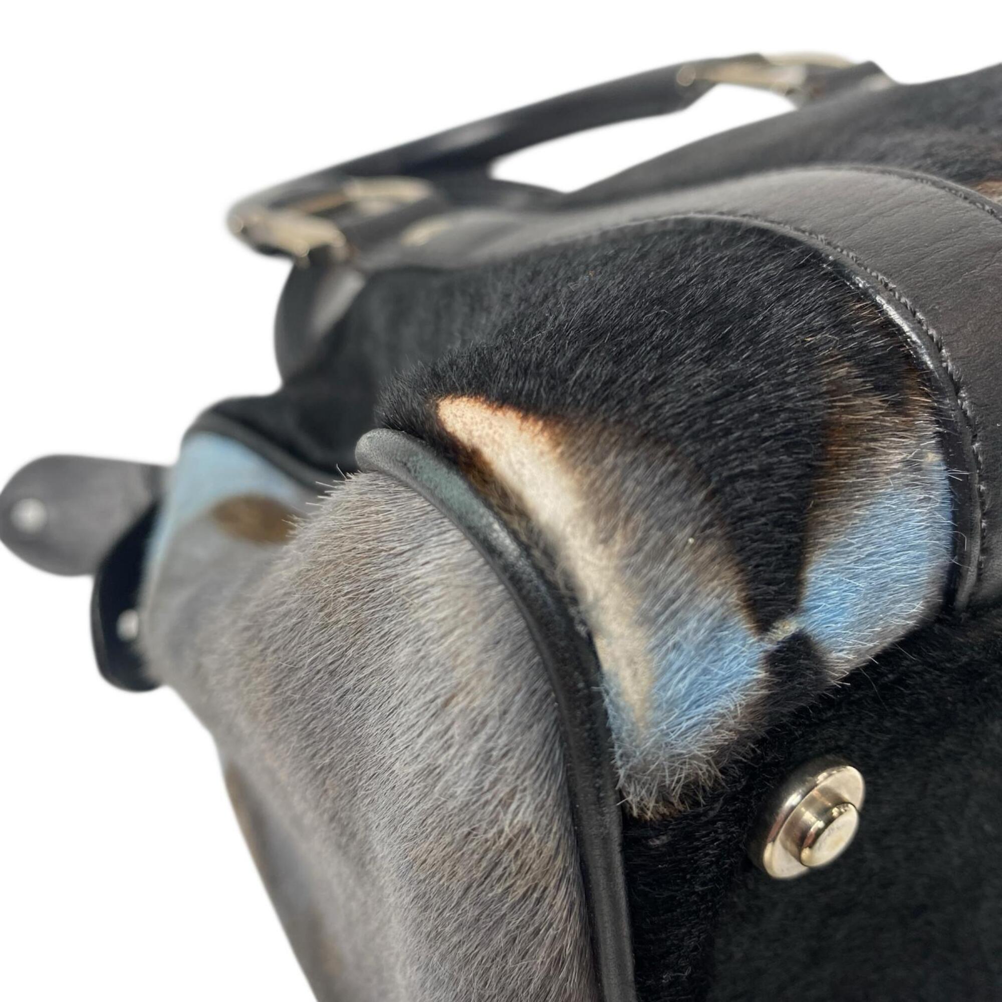 Christian Dior Multi-Color Leather Boston Bag Handbag (Pre-Owned)