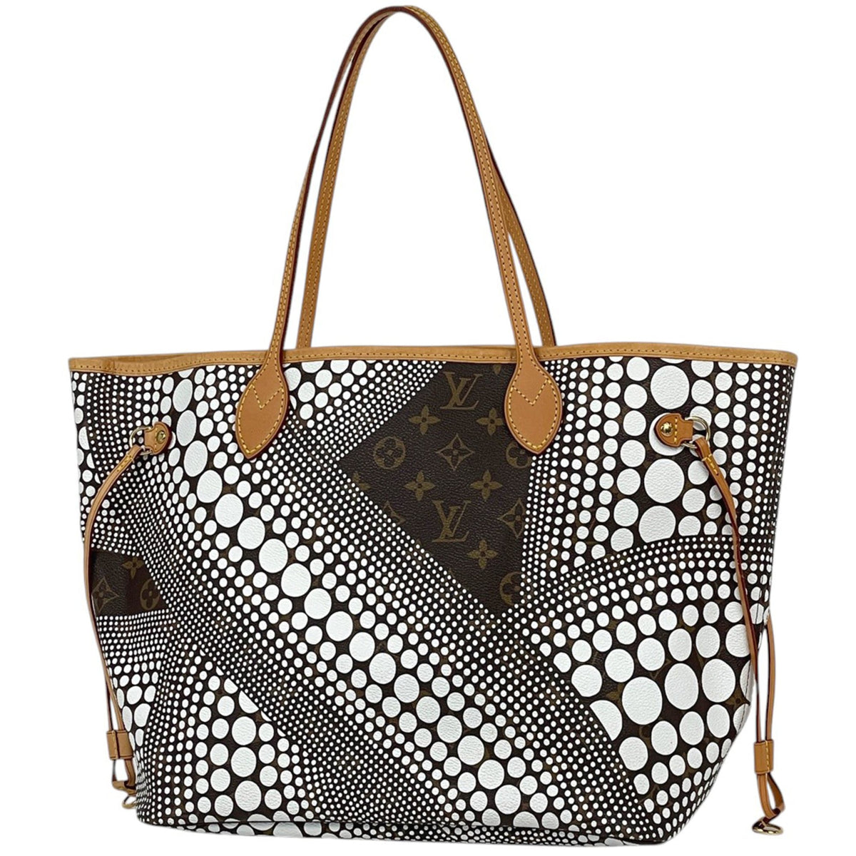 Louis Vuitton Blanc Brown White Monogram Shoulder Bag Tote Bag (Pre-Owned)