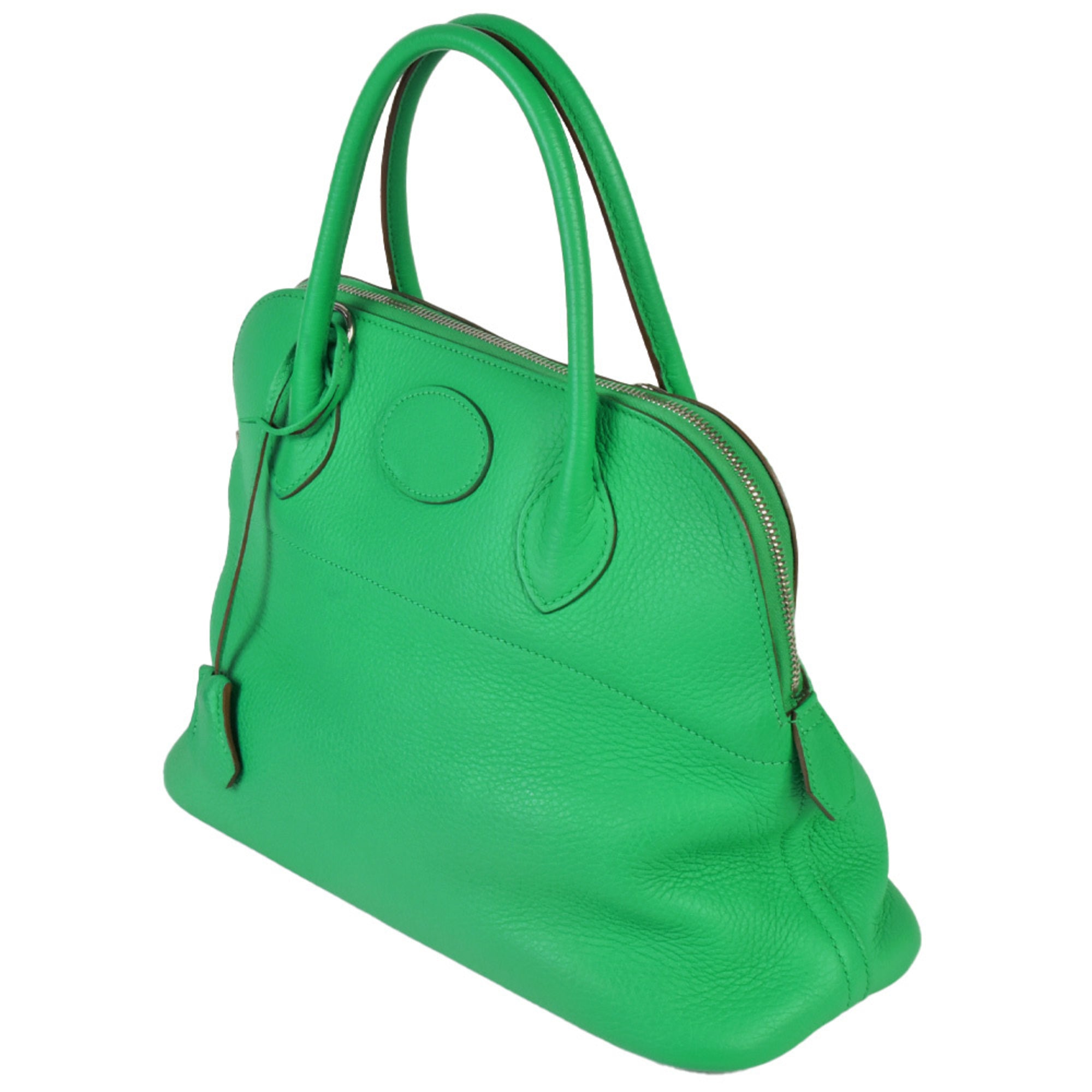 Hermes Bolide Green Mint Green Taurillon Clemence Leather Handbag (Pre-Owned)
