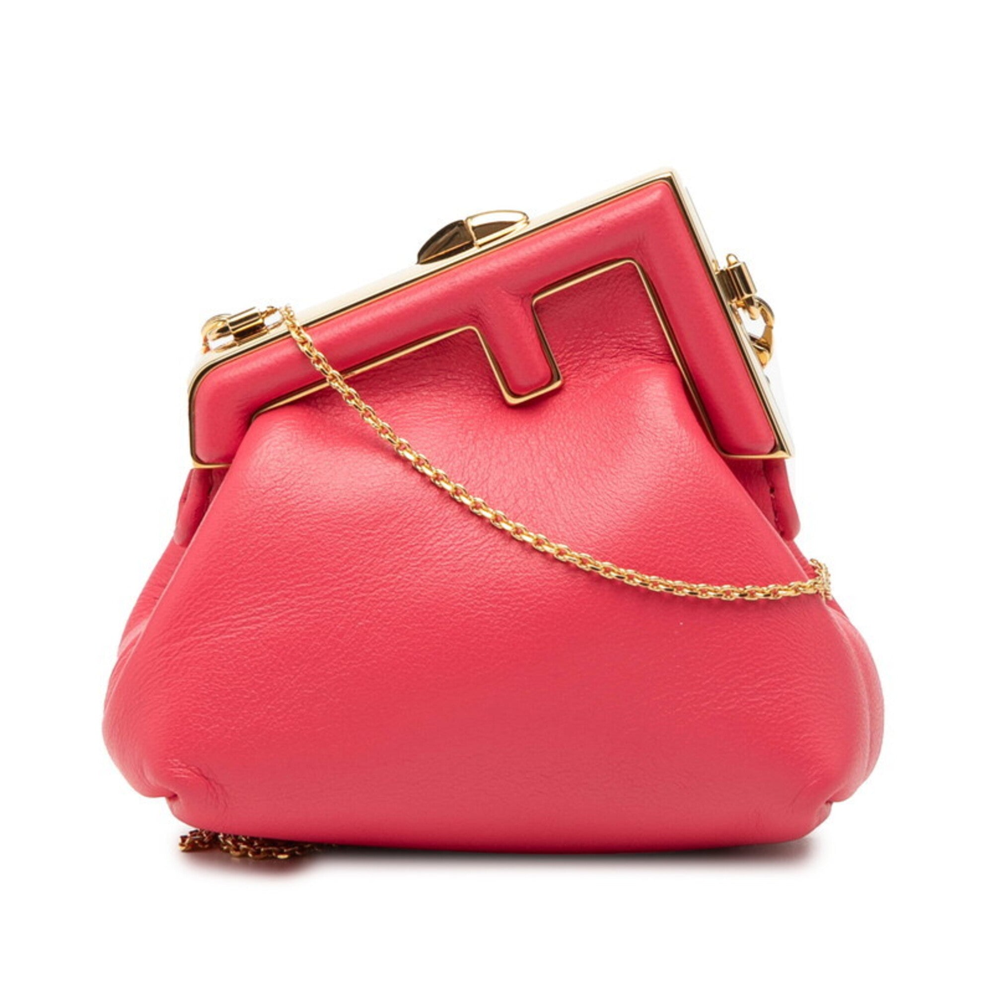 Fendi Pink Leather Shoulder Bag (Pre-Owned)