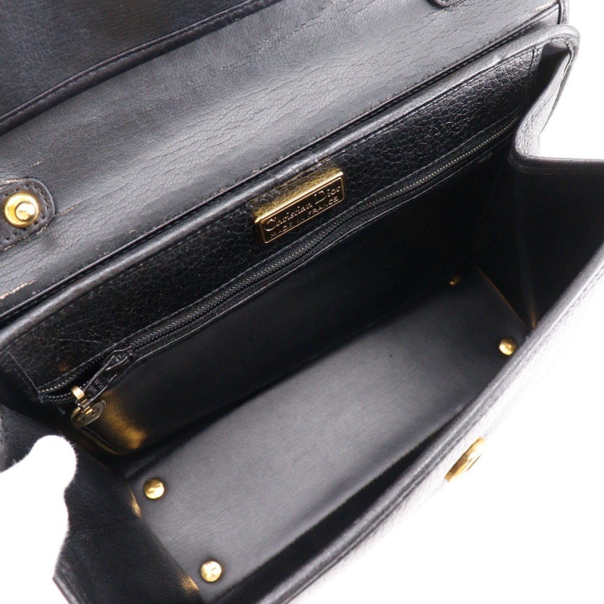Christian Dior Black Leather Handbag (Pre-Owned)