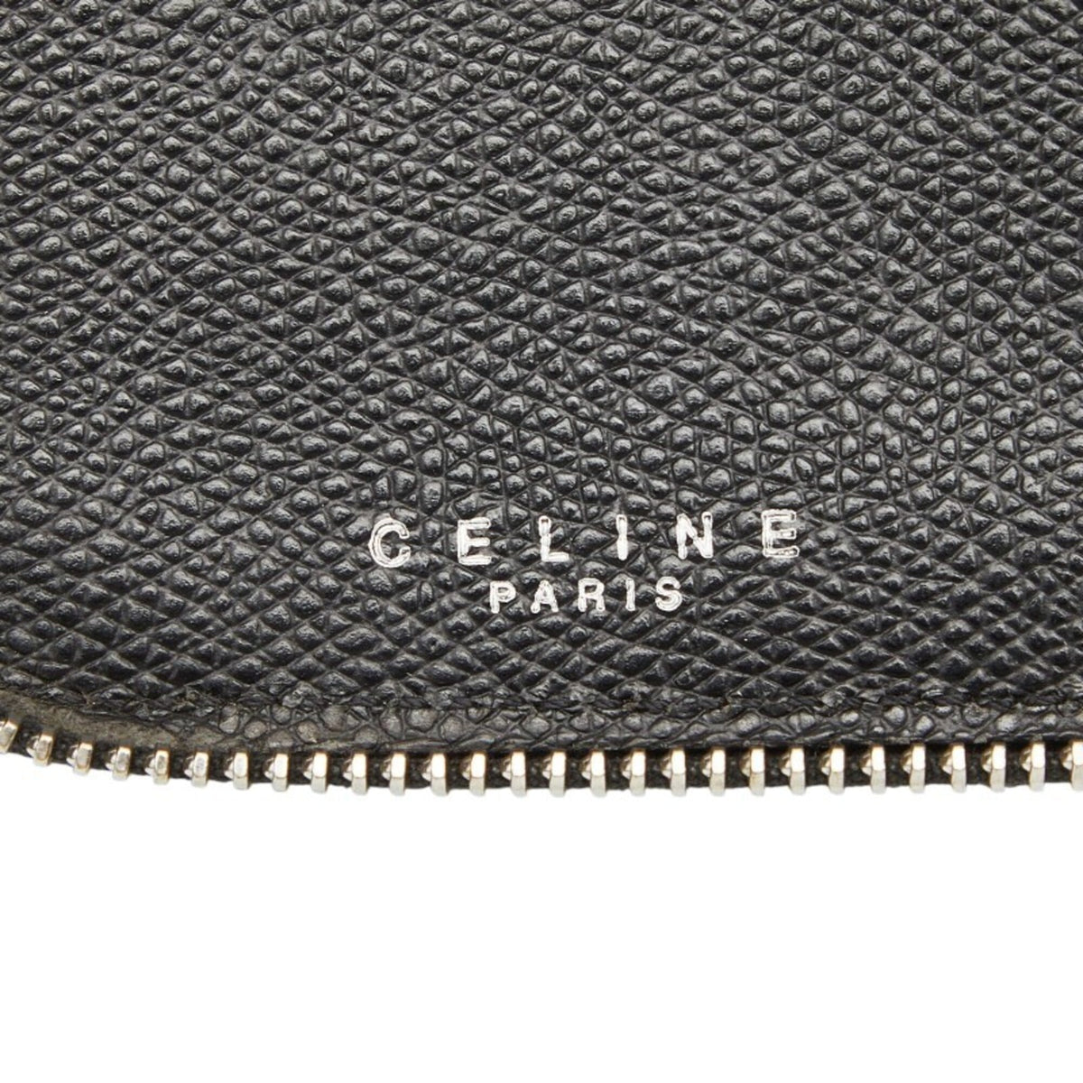 Celine Black Pvc Leather Long Wallet (Bi-Fold) (Pre-Owned)