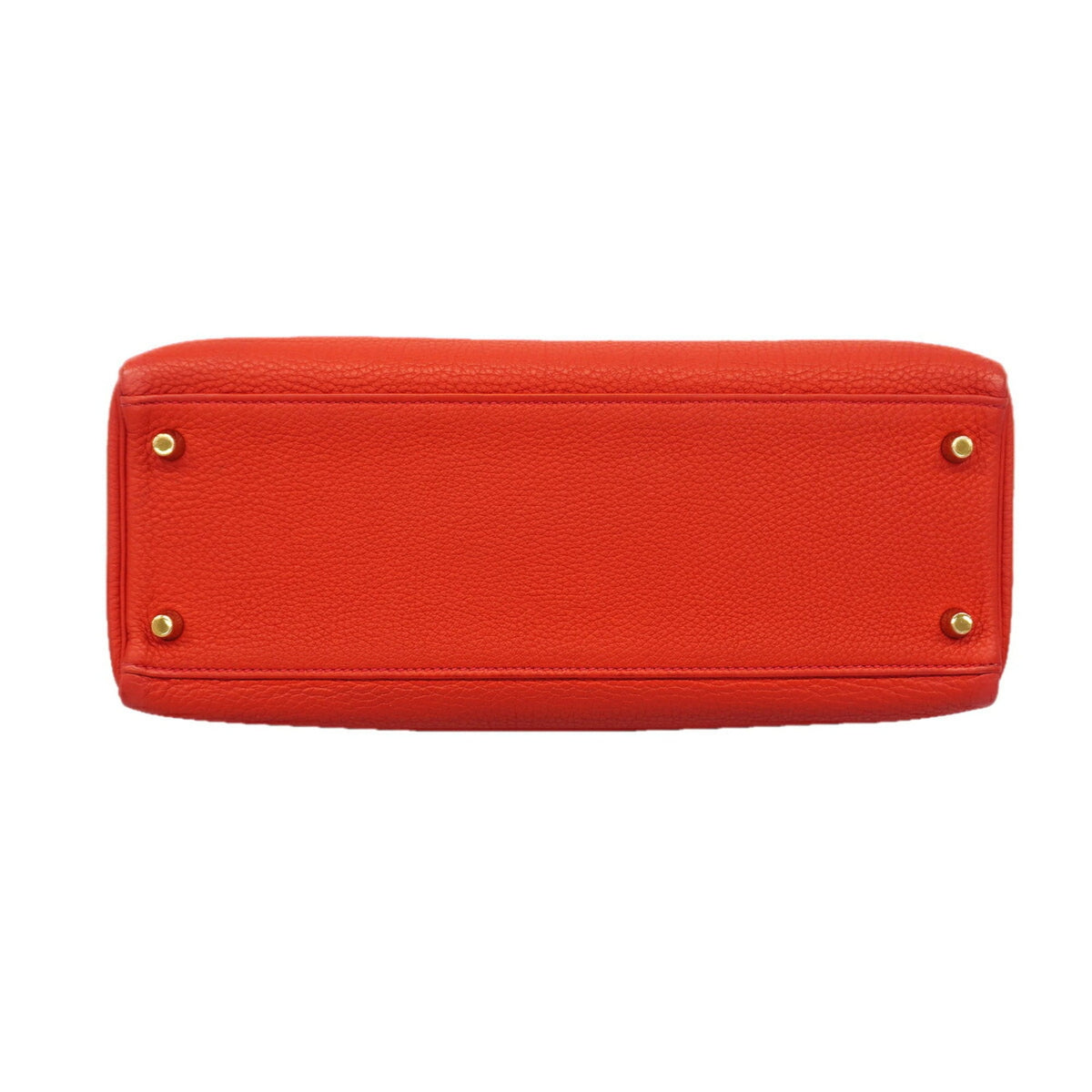 Hermes Rouge Casaque Togo Leather Handbag (Pre-Owned)