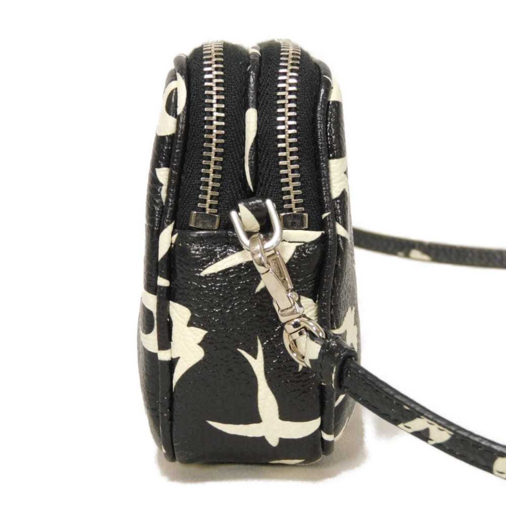 Miu Miu Black Leather Pochette Shoulder Bag (Pre-Owned)