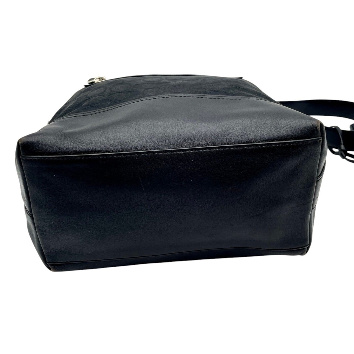 Coach Black Canvas Leather Crossbody Bag Shoulder Bag (Pre-Owned)