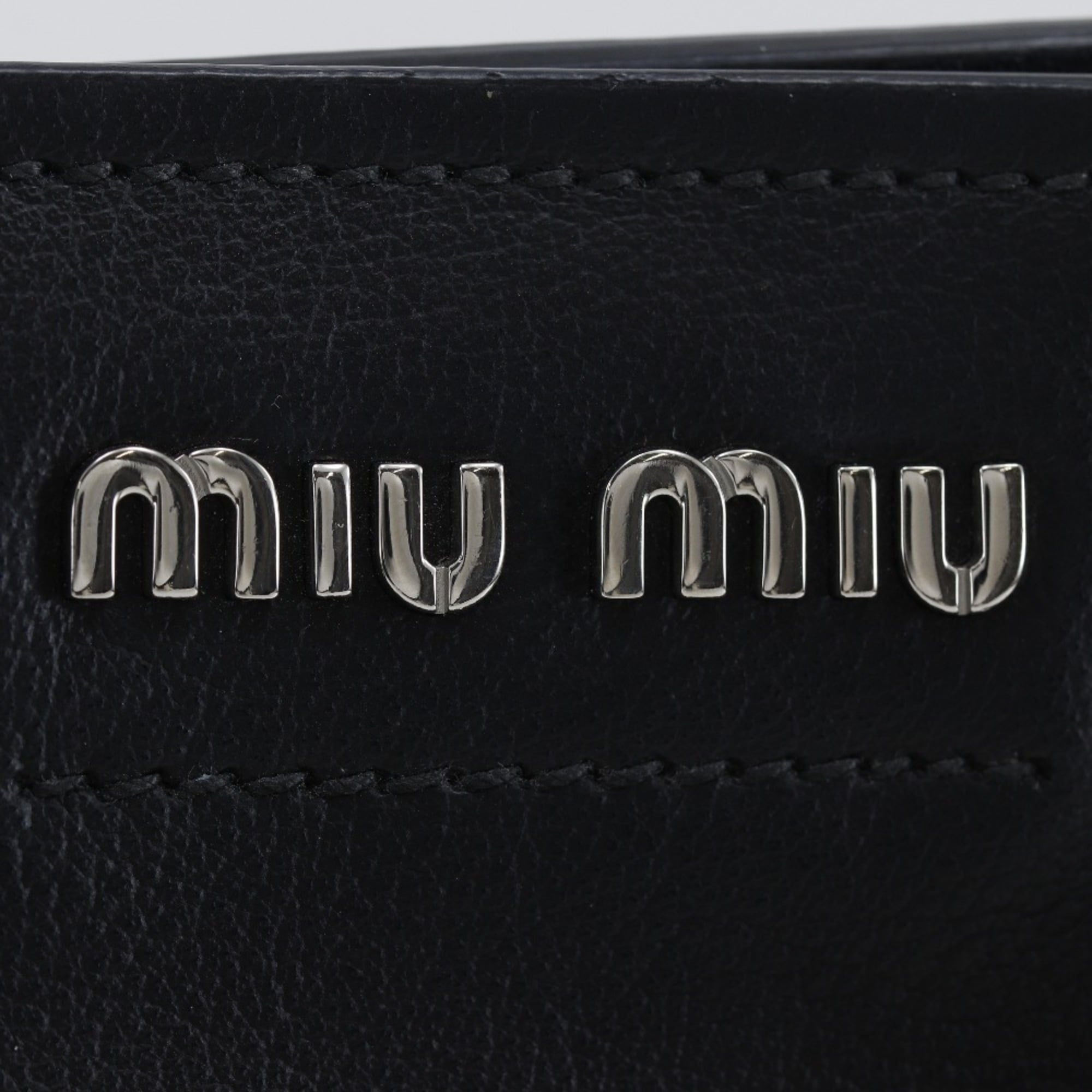 Miu Miu Black Leather Tote Bag (Pre-Owned)