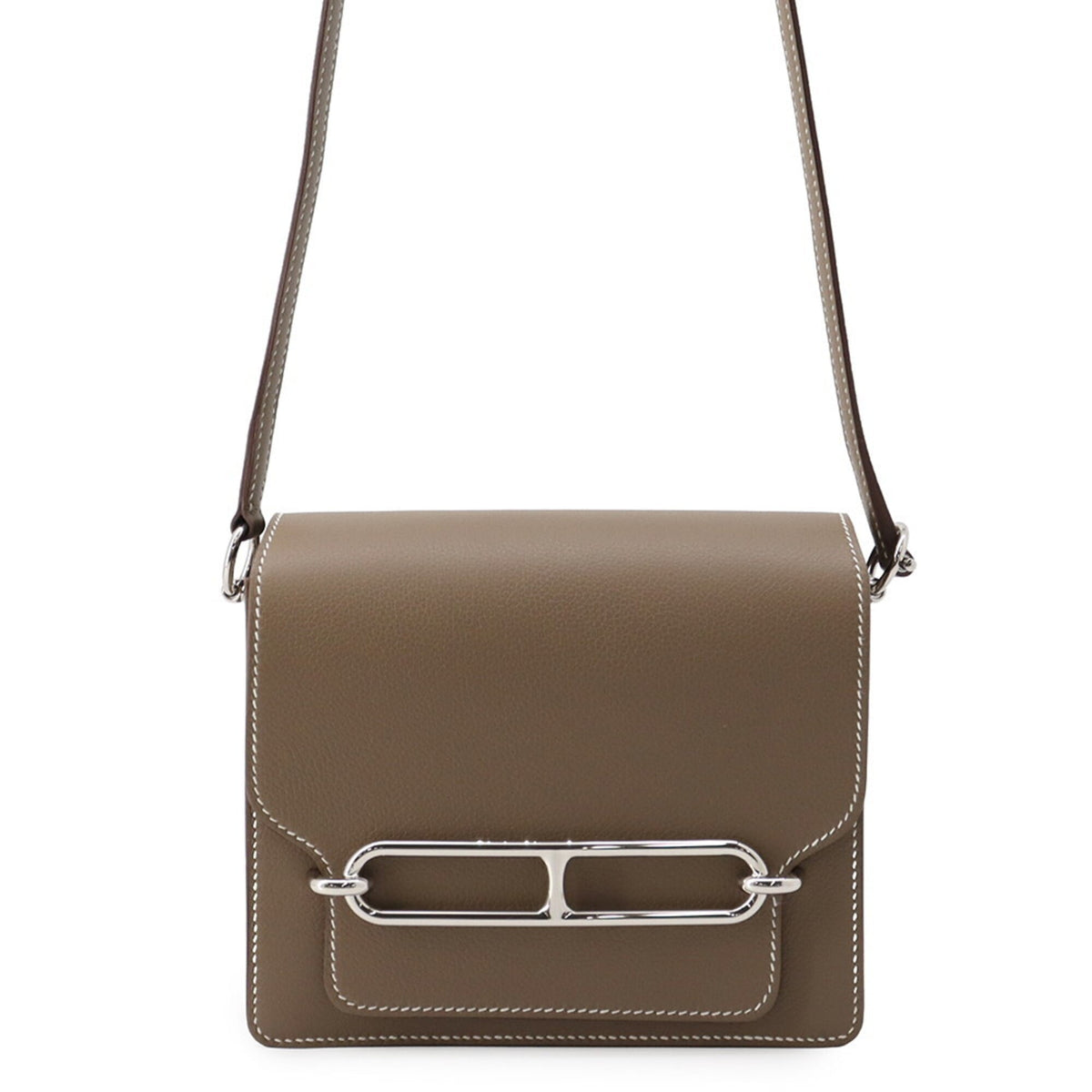 Hermes Etoupe Gray Handbag (Pre-Owned)