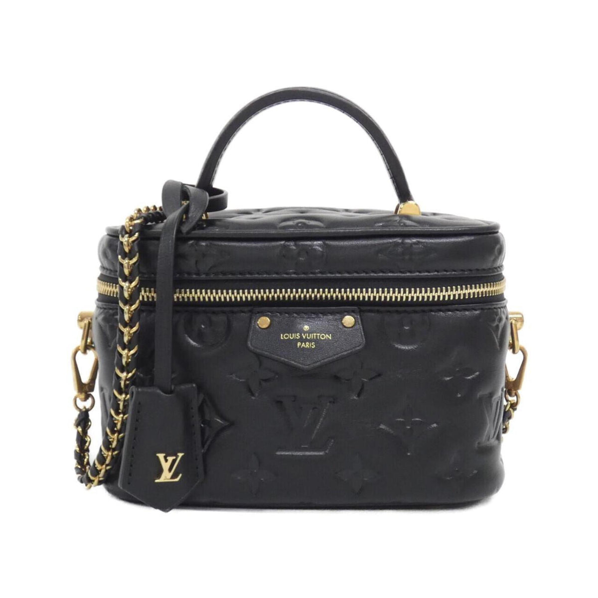 Louis Vuitton Black Leather Handbag (Pre-Owned)