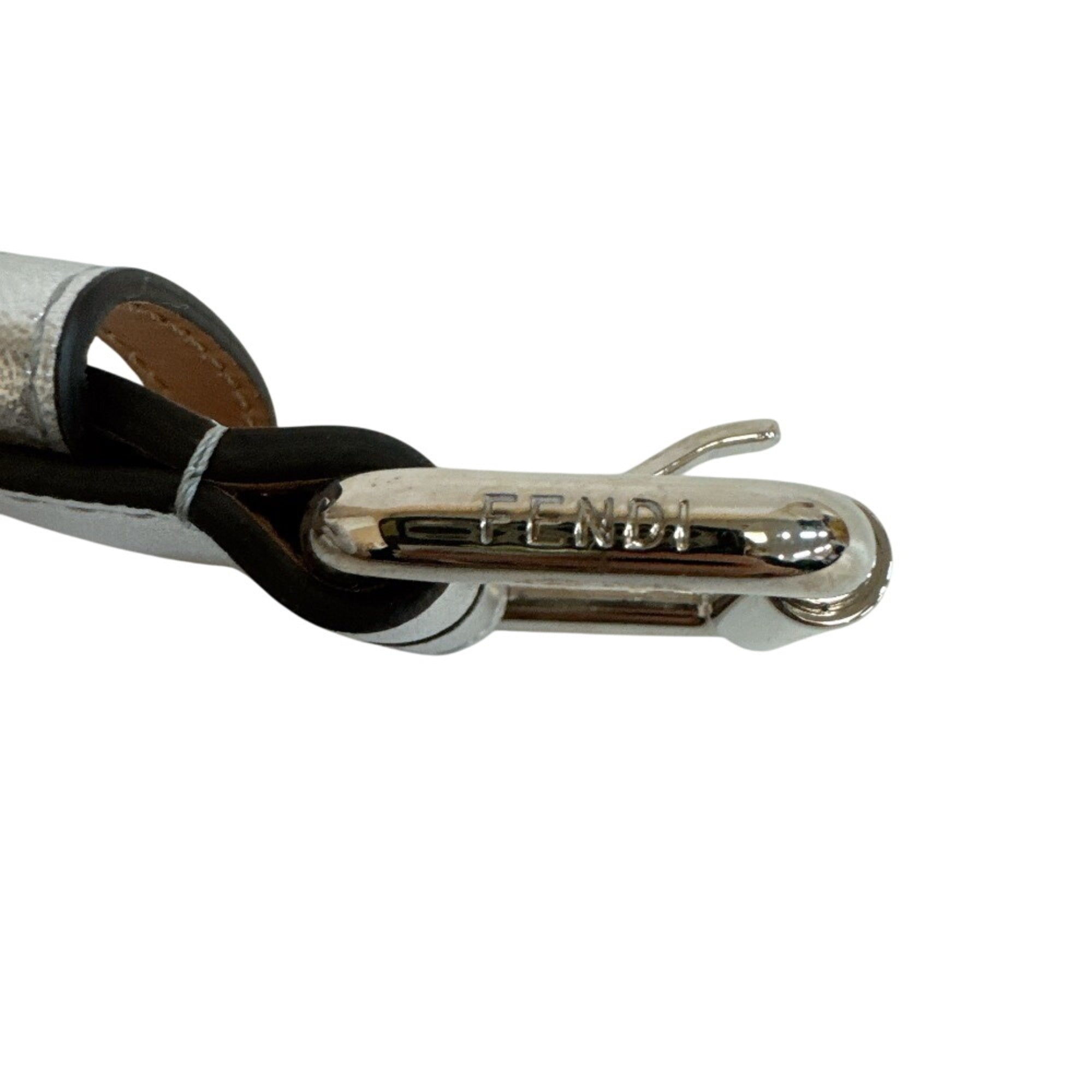 Fendi Silver Leather Fanny Pack (Pre-Owned)