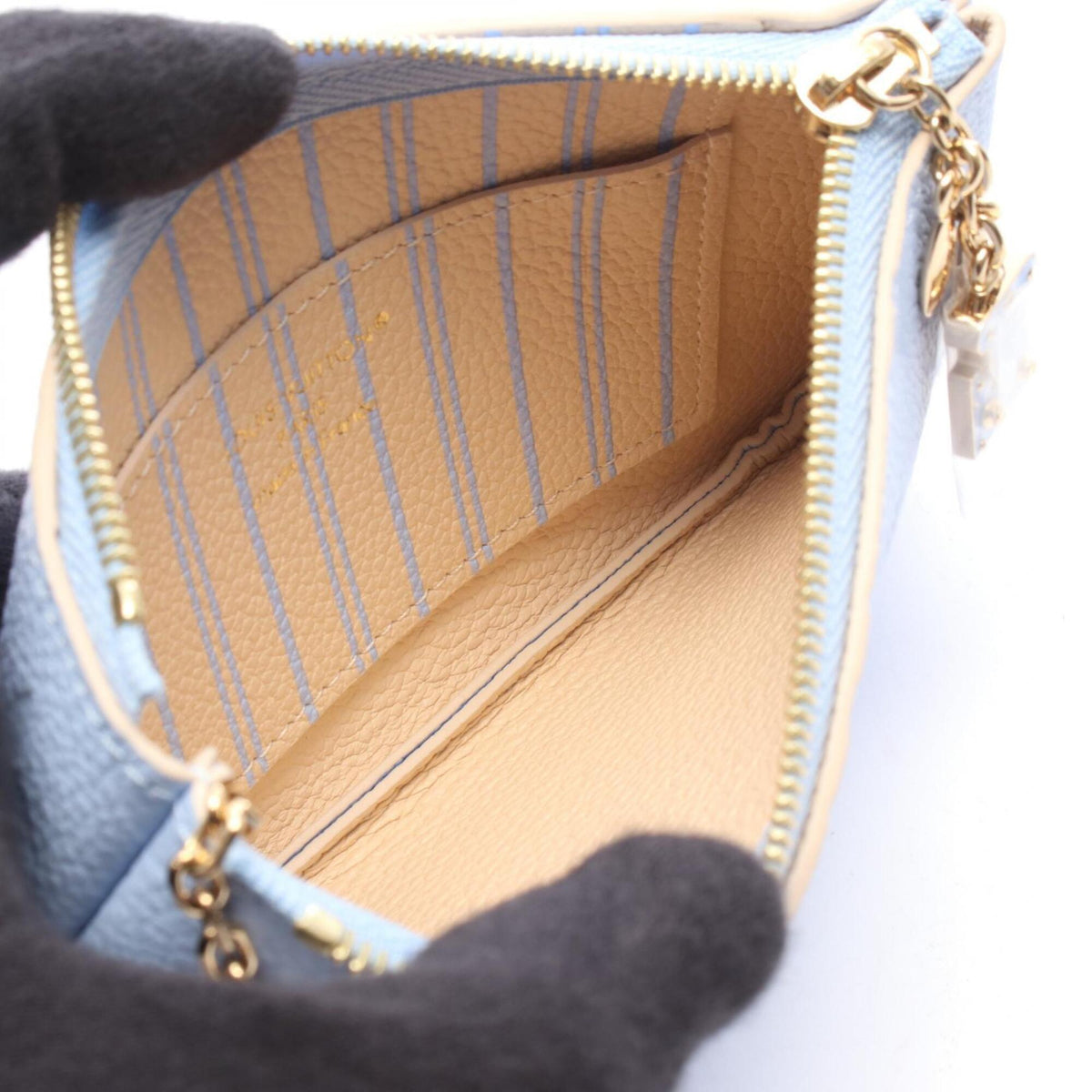 Louis Vuitton Blue Monogram Empreinte Pouch (Pre-Owned)