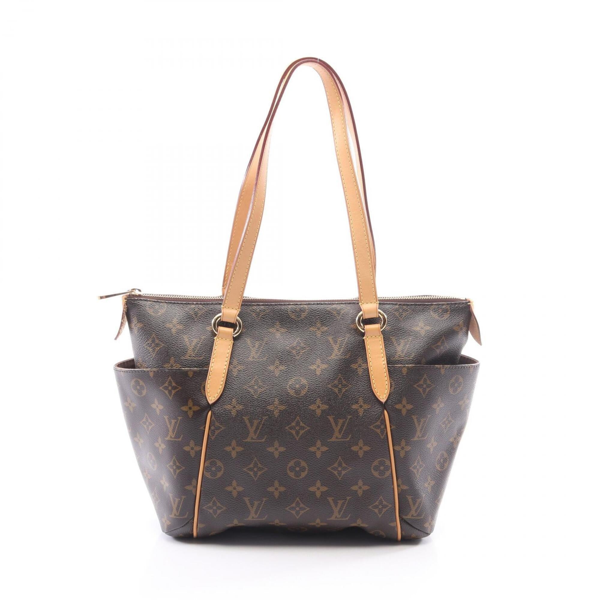 Louis Vuitton Brown Coated Canvas Leather Handbag Tote Bag (Pre-Owned)