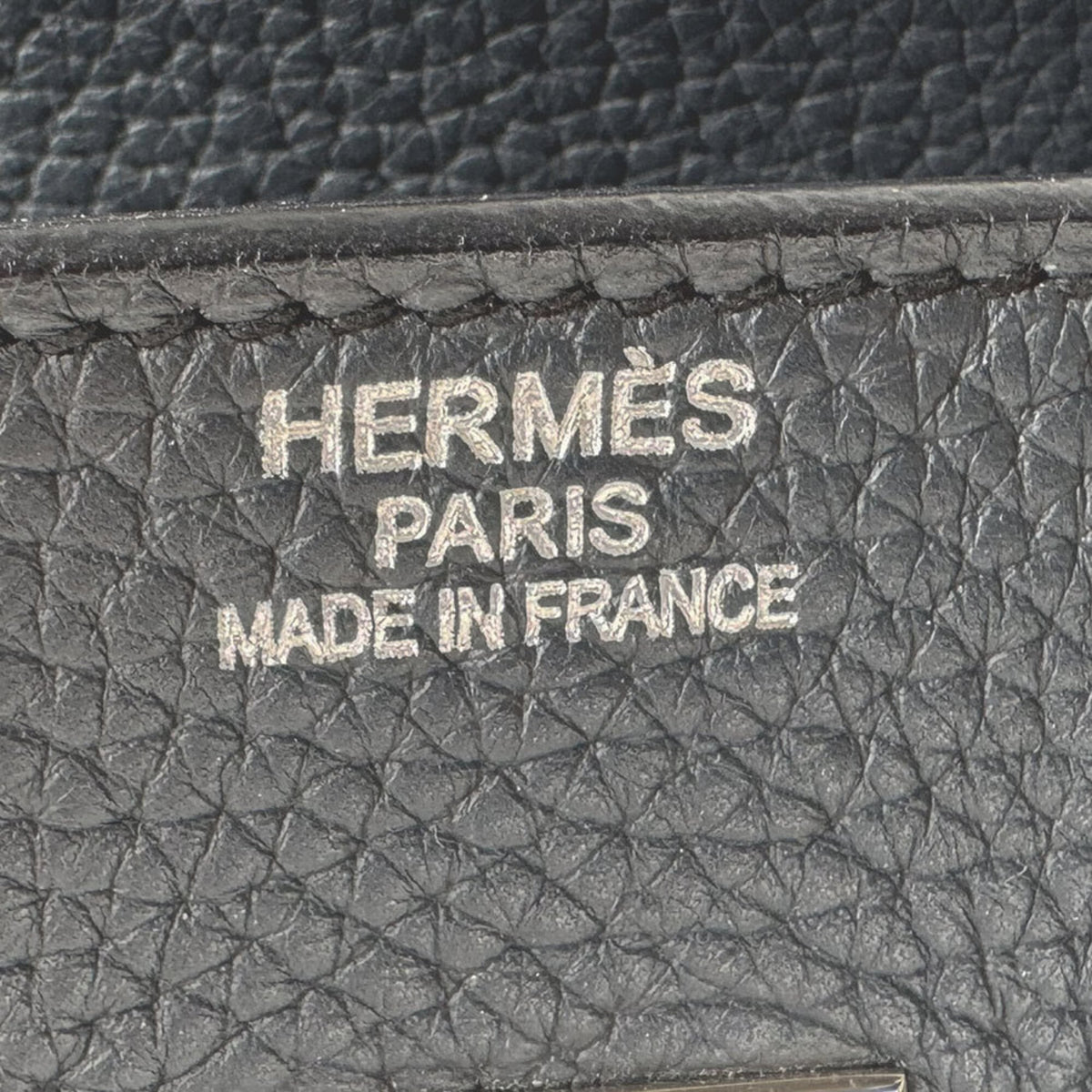 Hermes Blue Indigo Taurillon Clemence Leather Handbag (Pre-Owned)