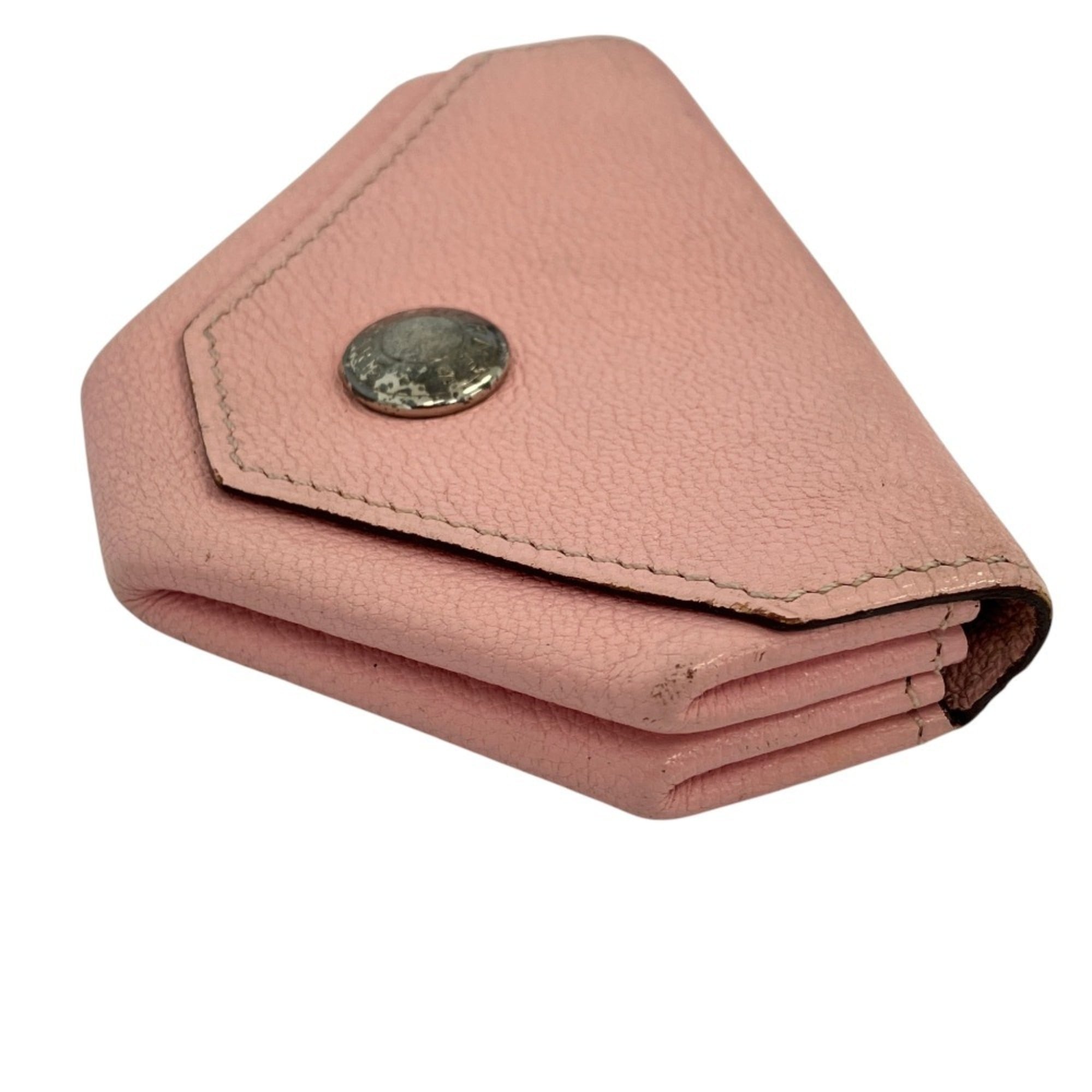 Hermes Pink Rose Sakura Leather Coin Purse/Coin Case (Pre-Owned)