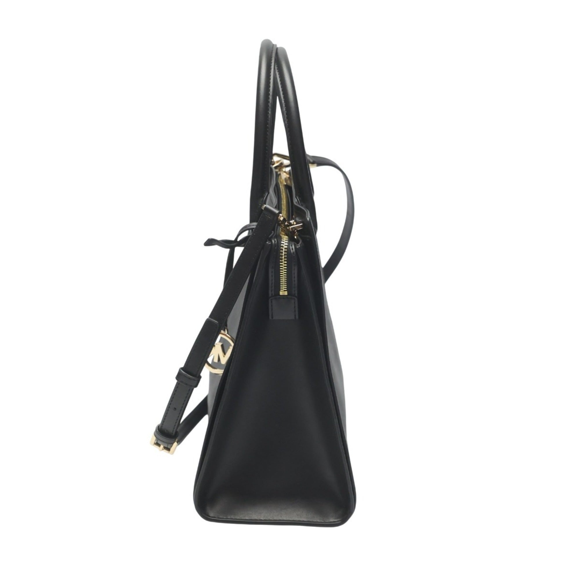 Michael Kors Black Leather Tote Bag (Pre-Owned)