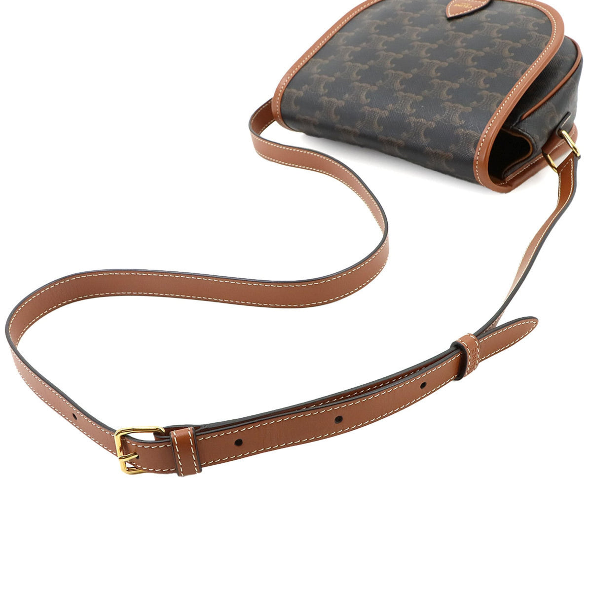 Celine Brown Pvc Leather Handbag Shoulder Bag (Pre-Owned)