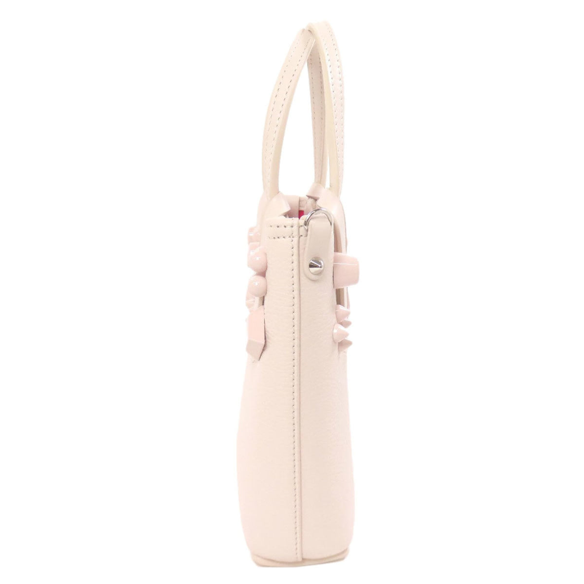 Christian Louboutin Pink Leather Handbag Tote Bag (Pre-Owned)
