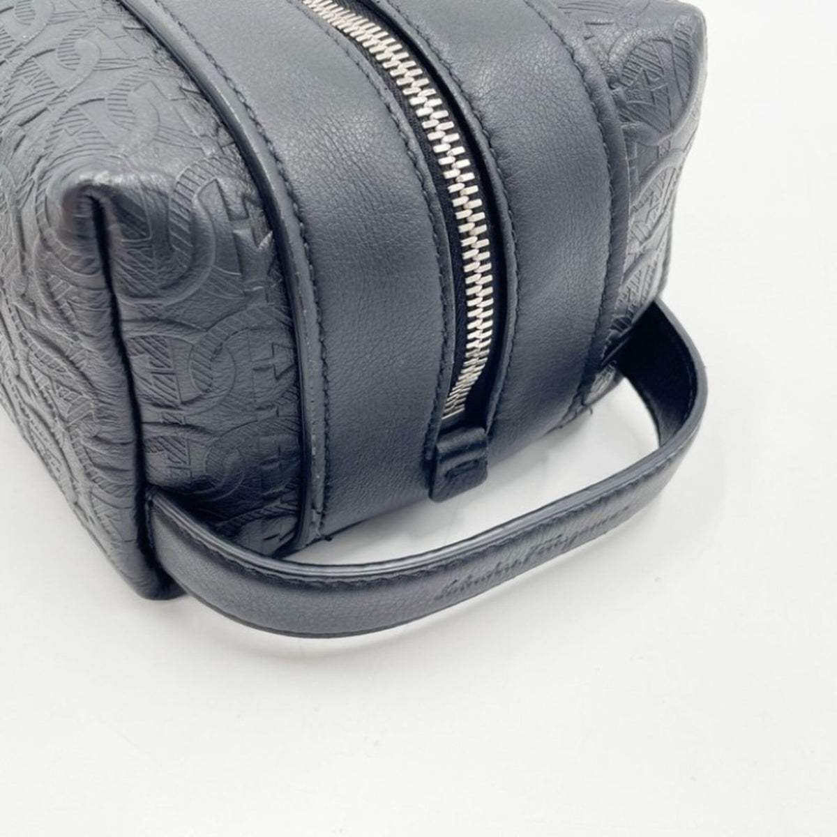 Salvatore Ferragamo Black Leather Clutch Bag (Pre-Owned)