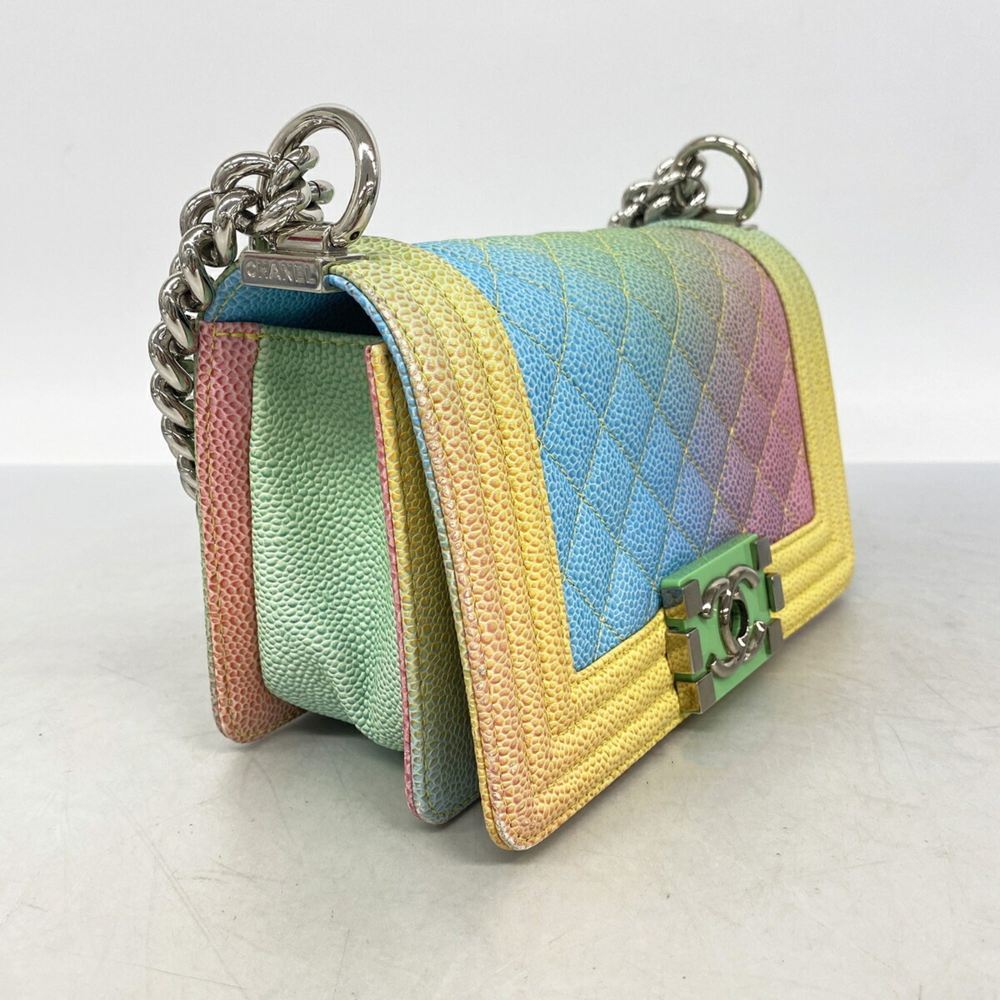 Chanel Multi-Color Grained Calfskin Shoulder Bag (Pre-Owned)