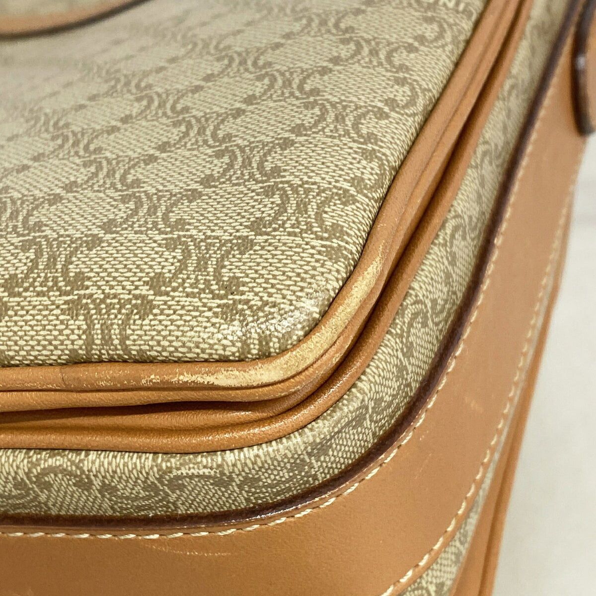 Celine Beige Brown Pvc Shoulder Bag (Pre-Owned)