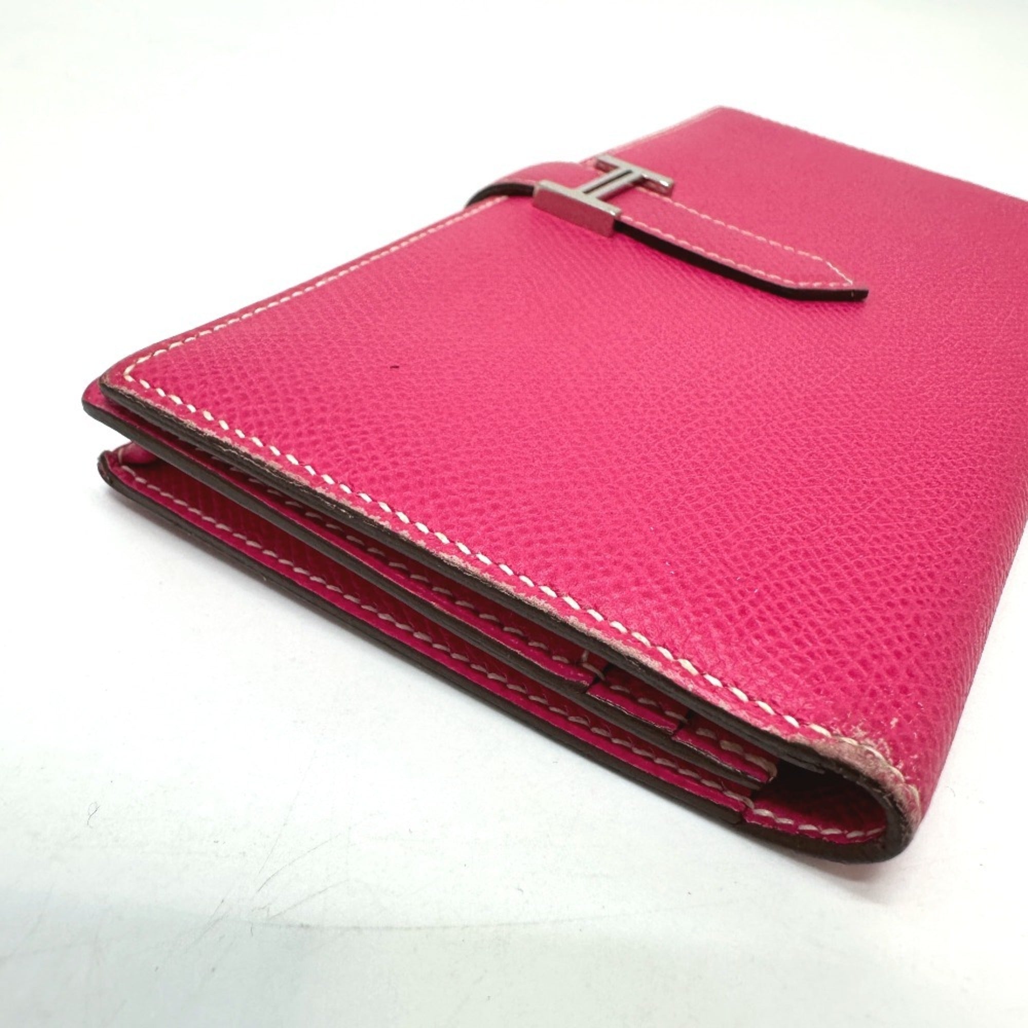 Hermes Pink Epsom Leather Long Wallet (Bi-Fold) (Pre-Owned)