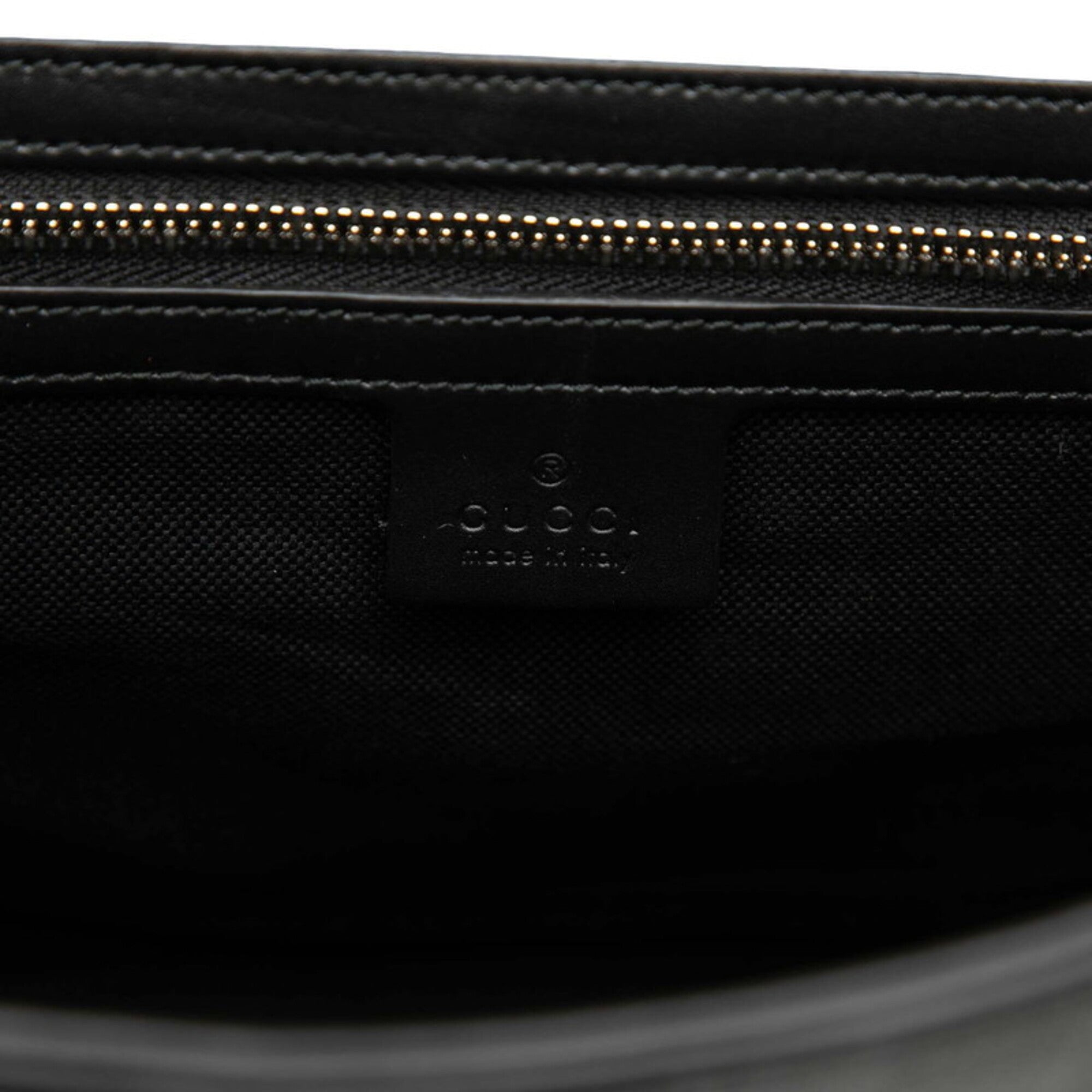 Gucci Black Gray Gg Supreme Messenger Bag Shoulder Bag (Pre-Owned)