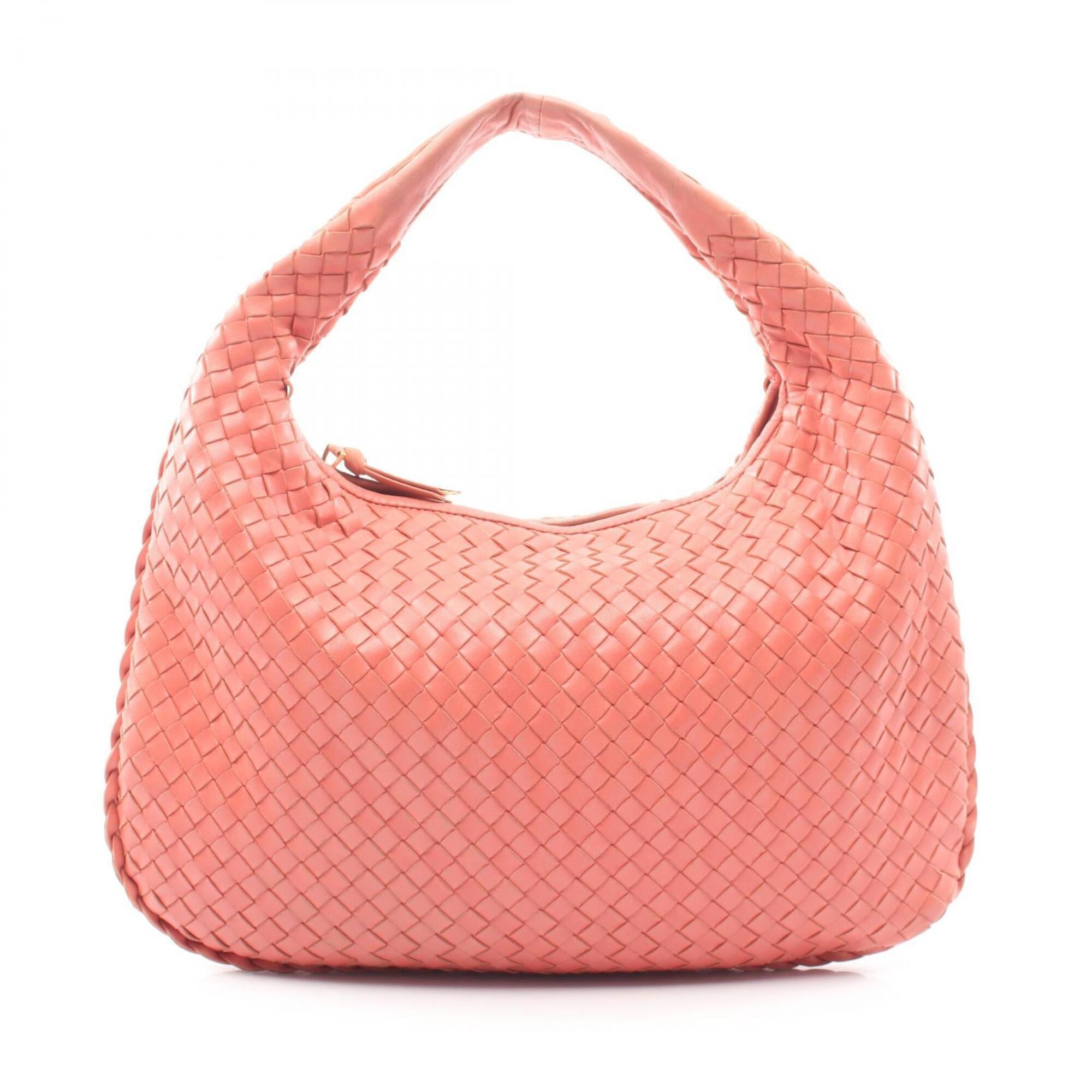 Bottega Veneta Pink Leather Handbag Shoulder Bag (Pre-Owned)