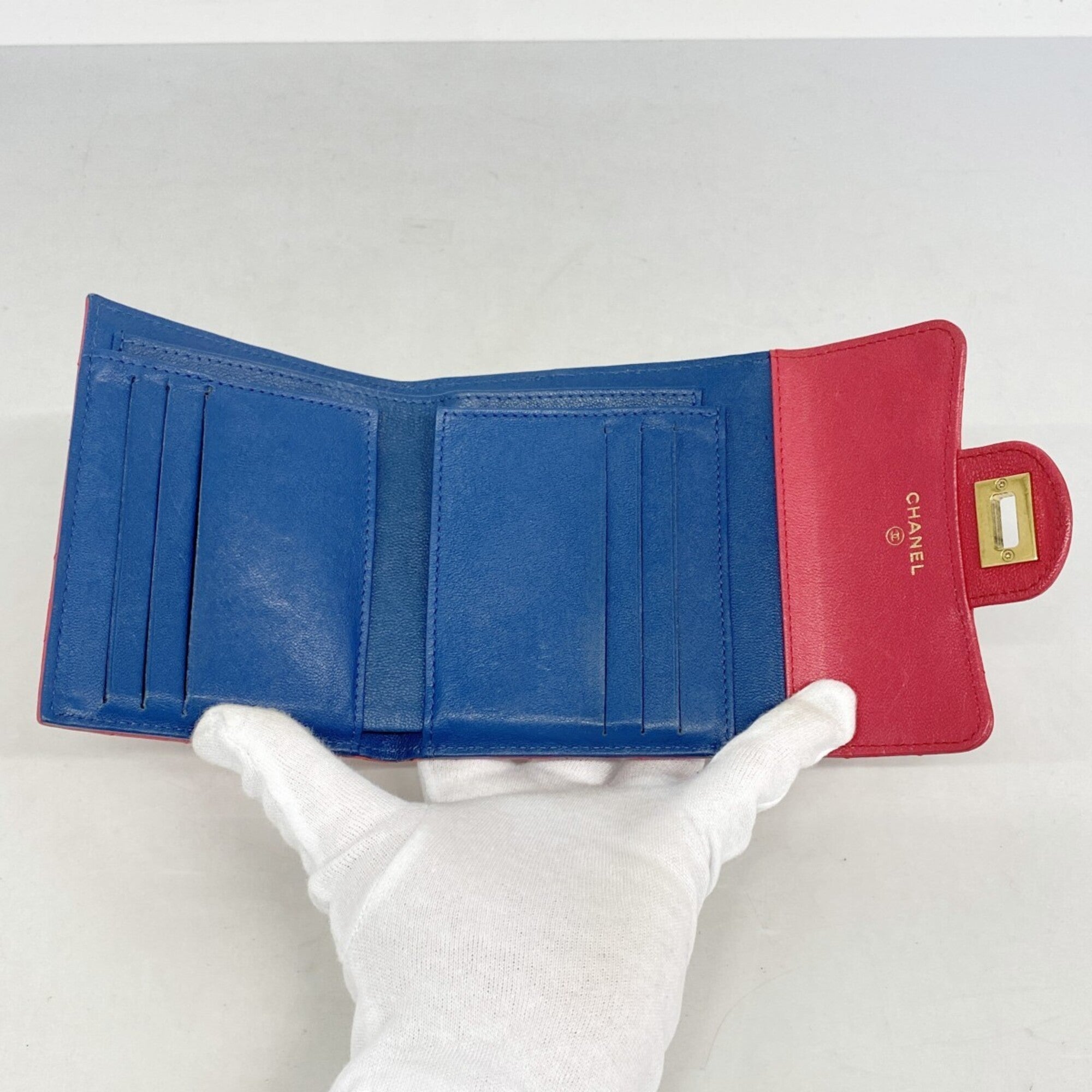 Chanel Pink Grained Calfskin Wallet (Tri-Fold) (Pre-Owned)