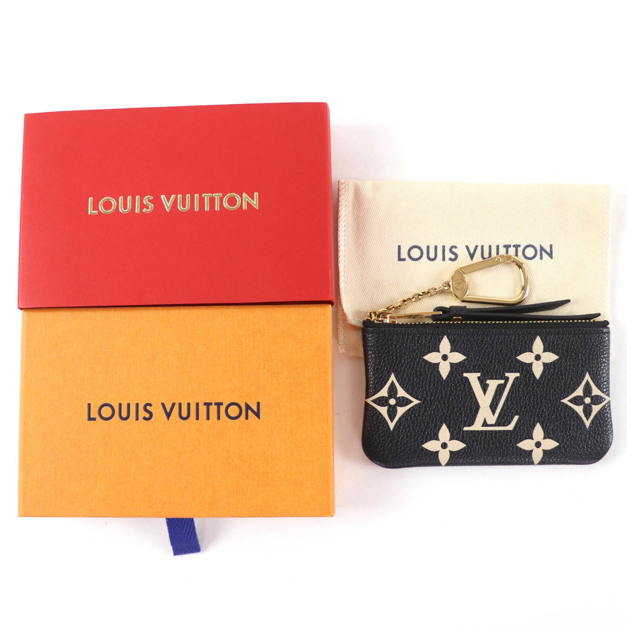 Louis Vuitton Beige Black Monogram Empreinte Coin Purse/Coin Case (Pre-Owned)