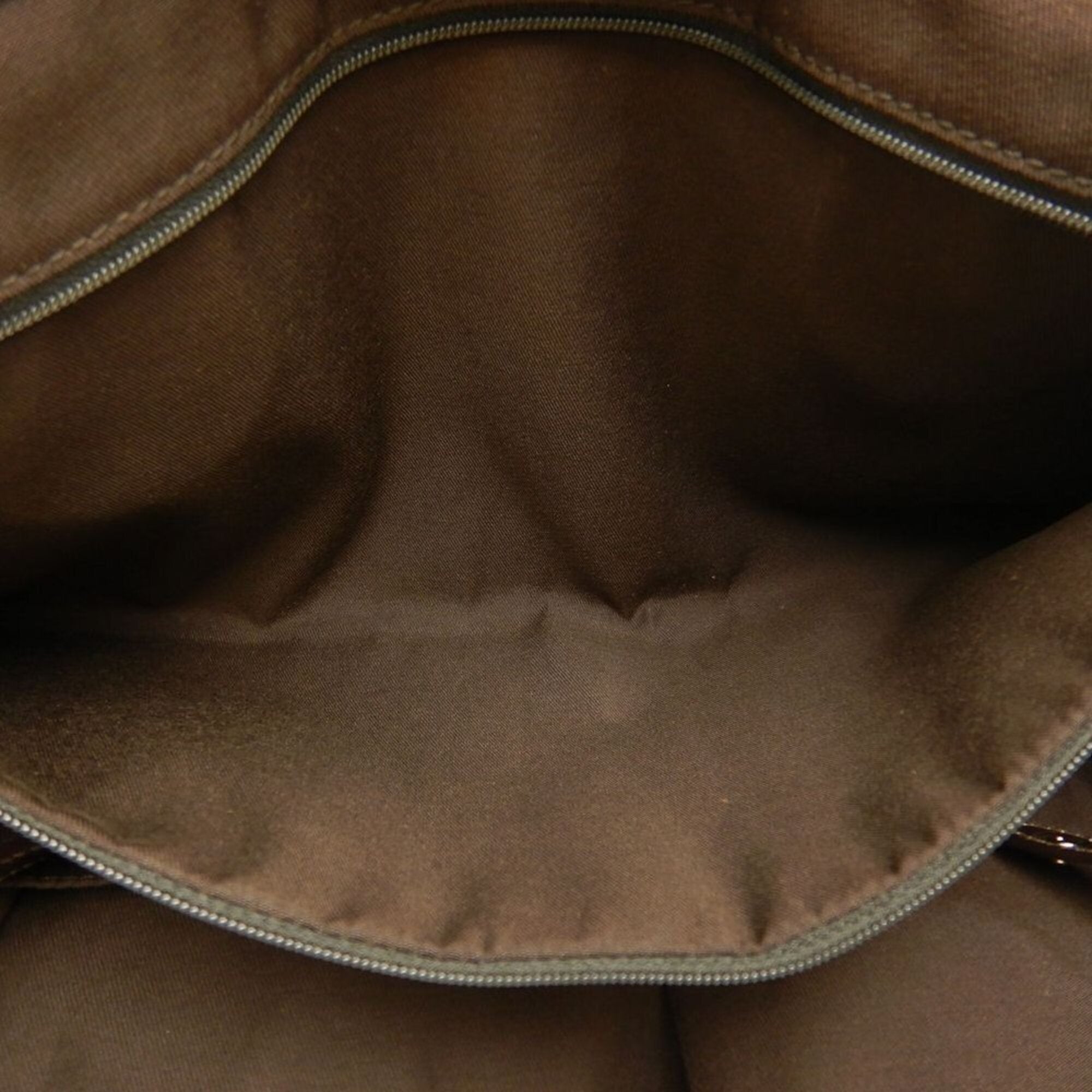 Gucci Gg Canvas Beige Brown Gg Canvas Leather Tote Bag (Pre-Owned)