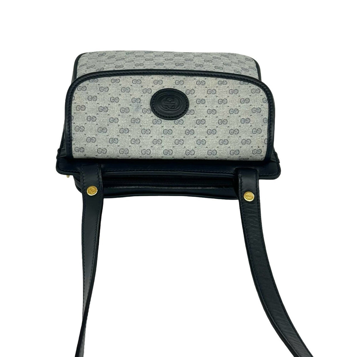 Gucci Navy Leather Pvc Pochette Shoulder Bag (Pre-Owned)