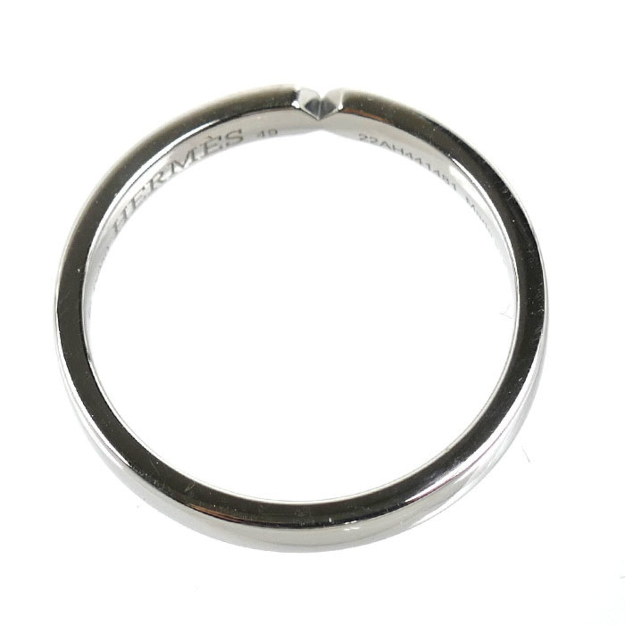 Hermes Platinum 950 Band Ring (Pre-Owned)