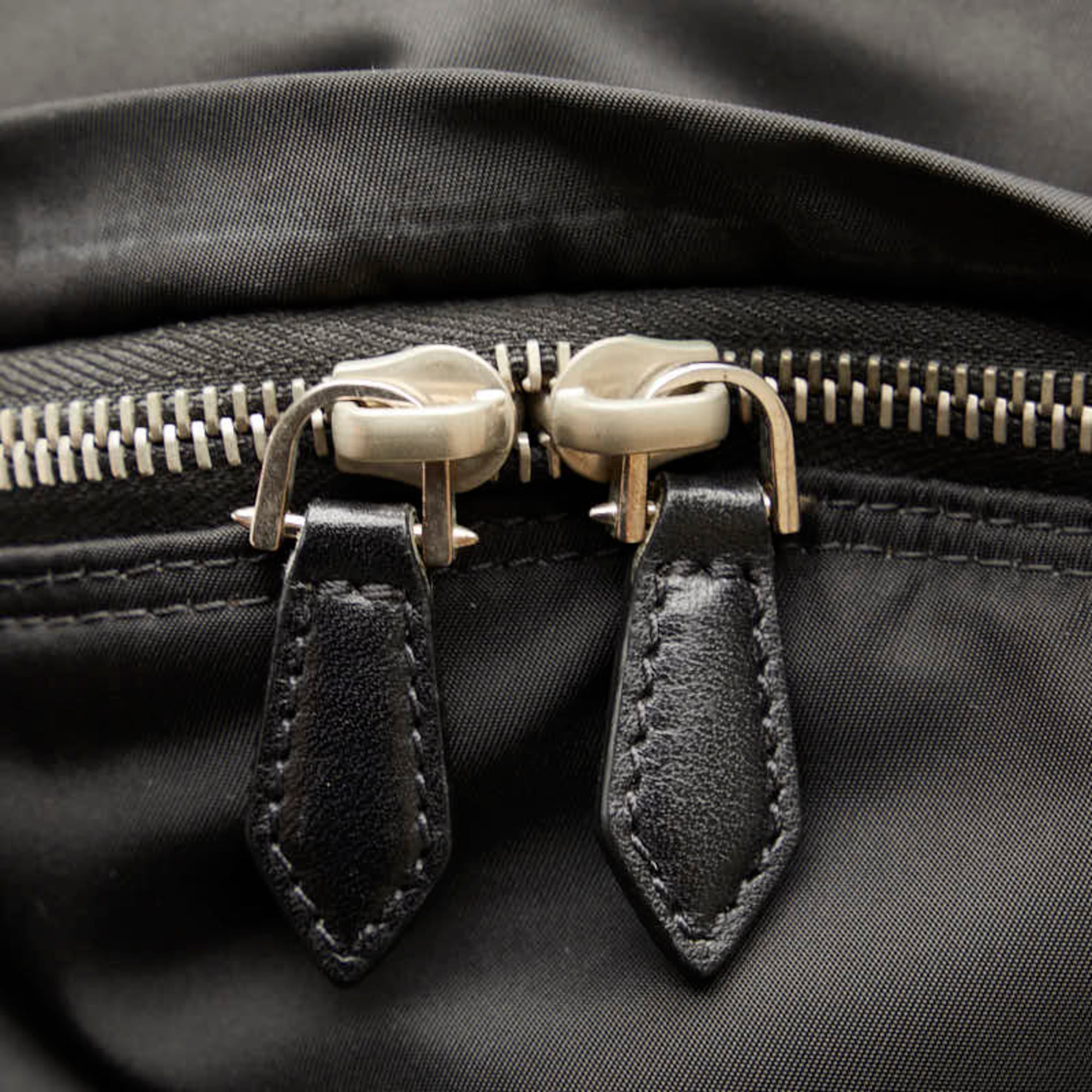 Givenchy Black Nylon Leather Clutch Bag (Pre-Owned)