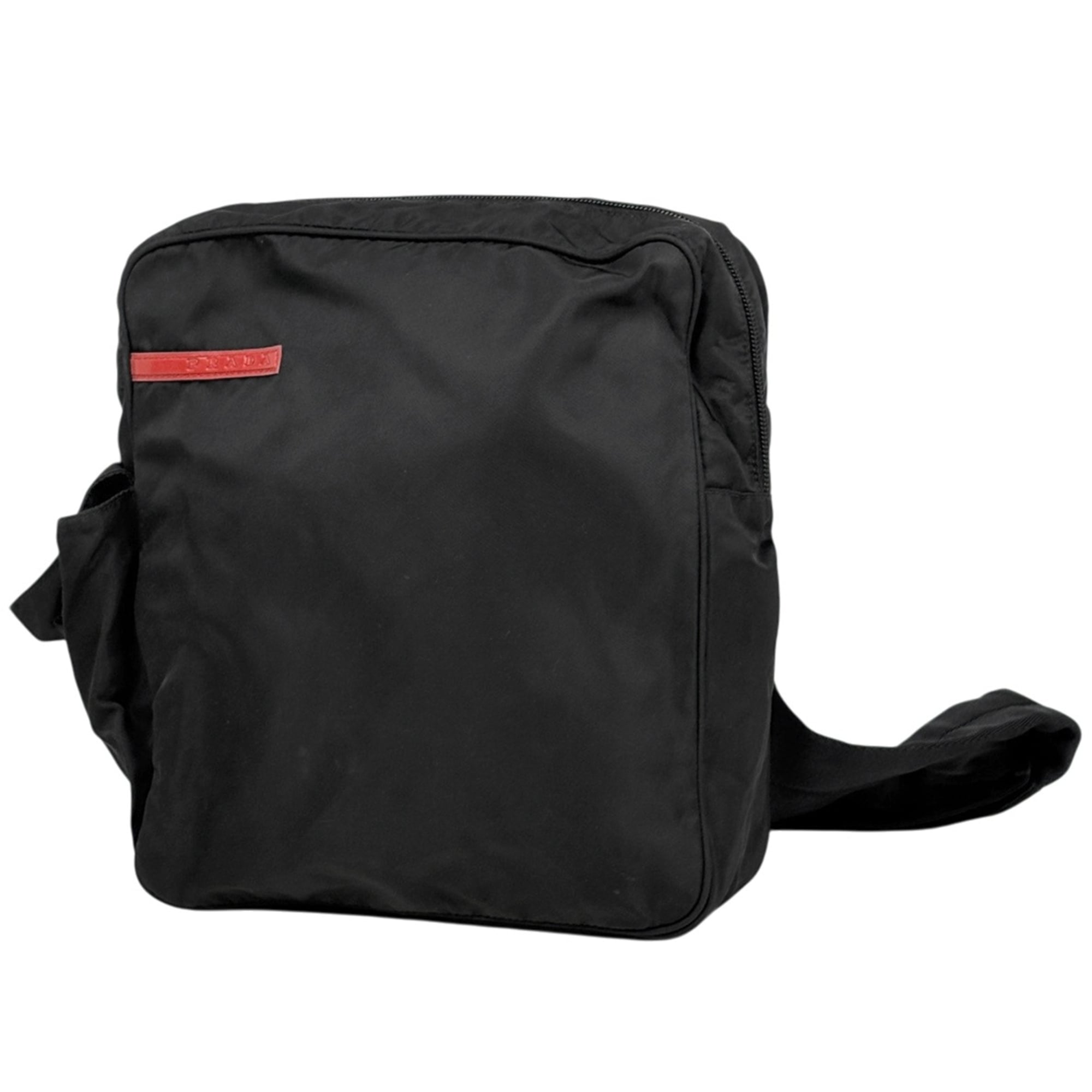 Prada Black Nylon Shoulder Bag Sling Bag (Pre-Owned)