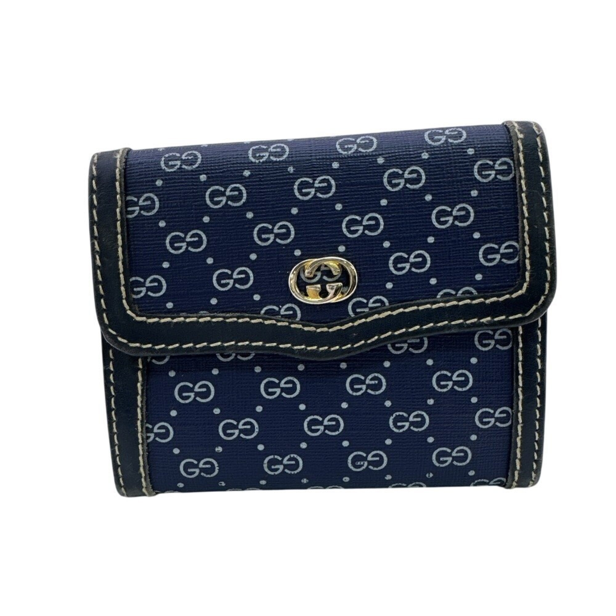 Gucci Microguccissima Navy Pvc Wallet (Bi-Fold) (Pre-Owned)