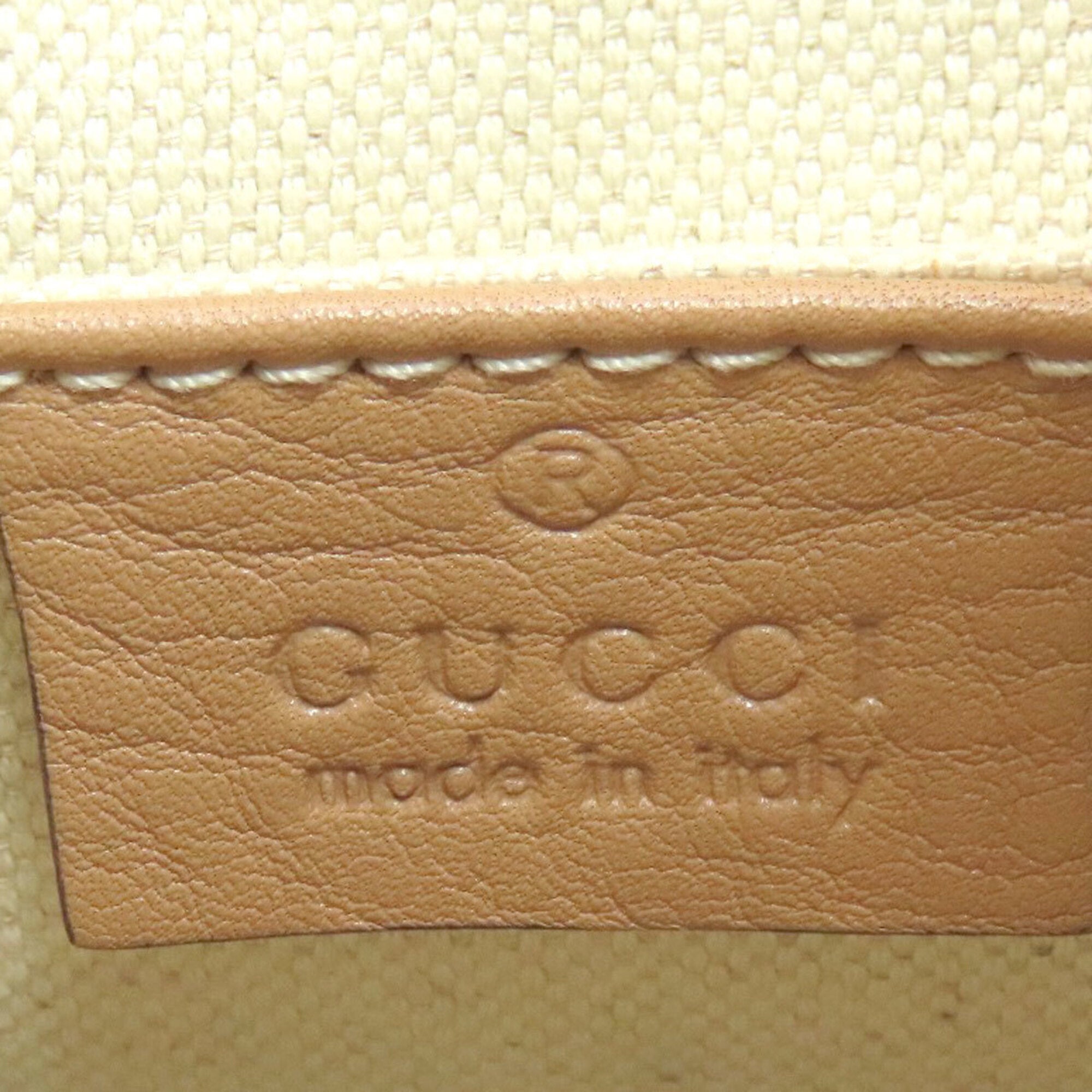 Gucci Beige Leather Backpack (Pre-Owned)