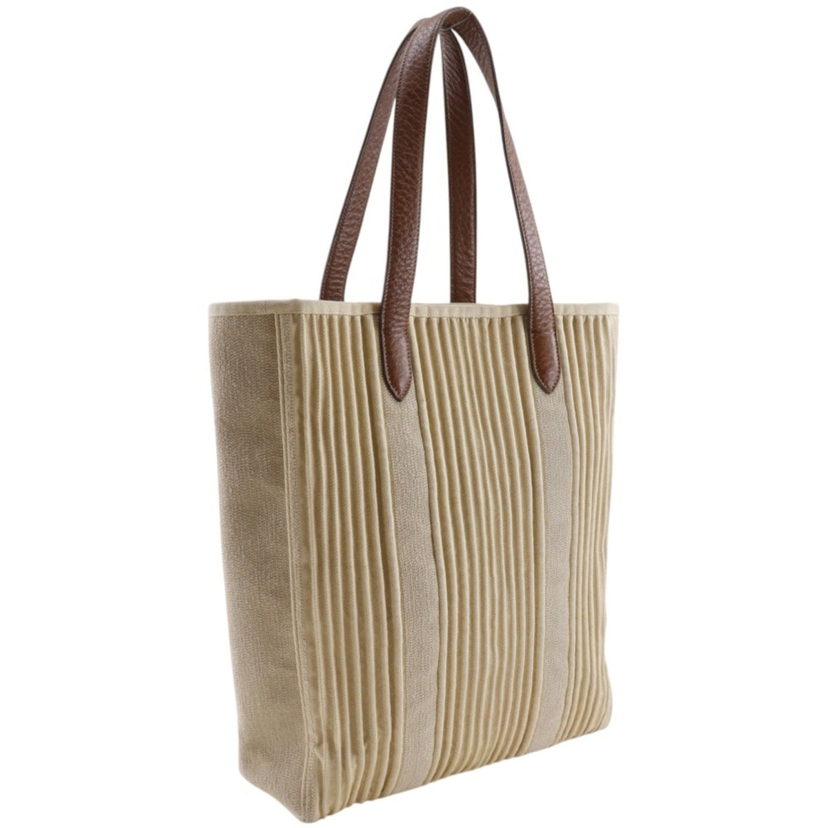 Hermes Beige Canvas Tote Bag (Pre-Owned)