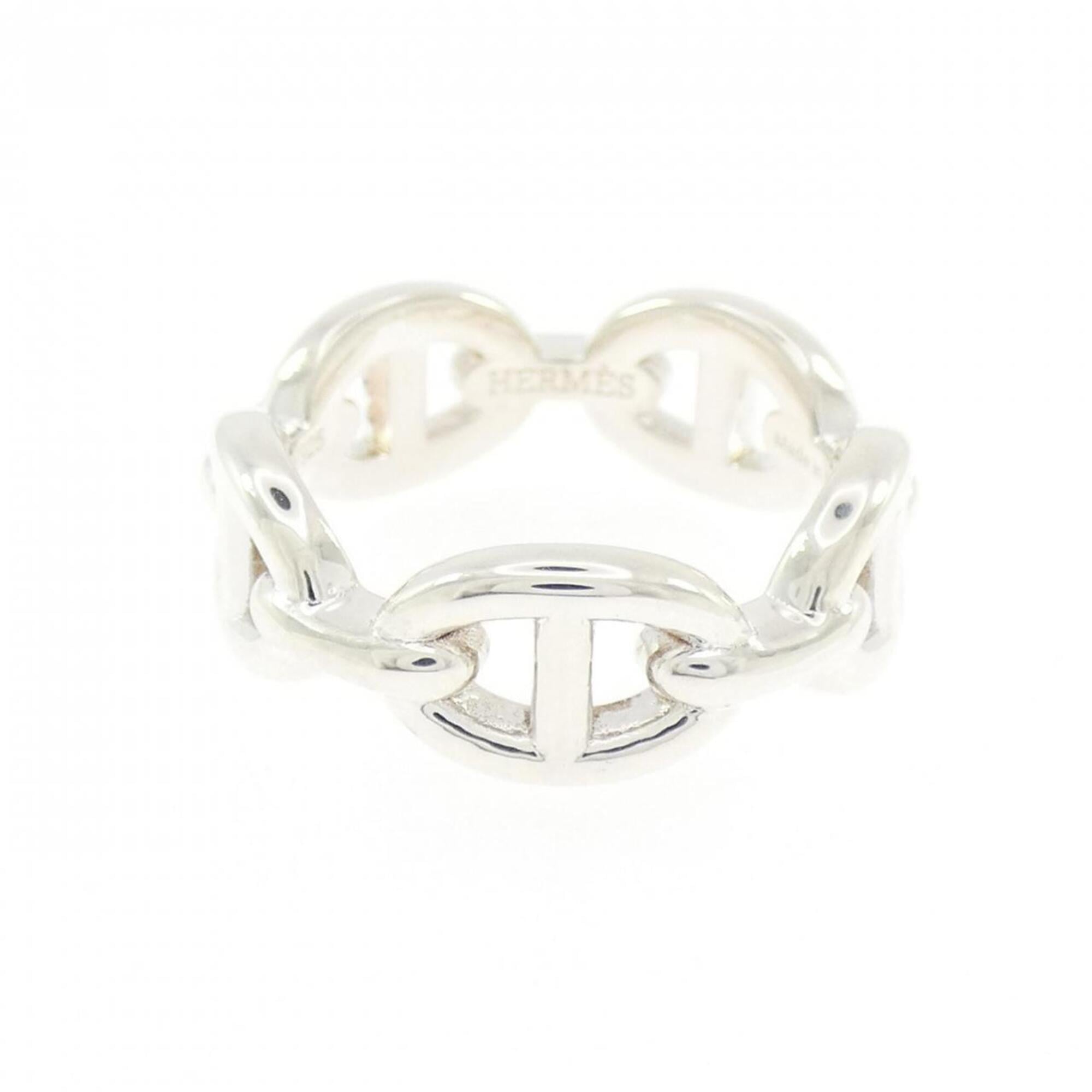 Hermes Silver 925 Band Ring (Pre-Owned)