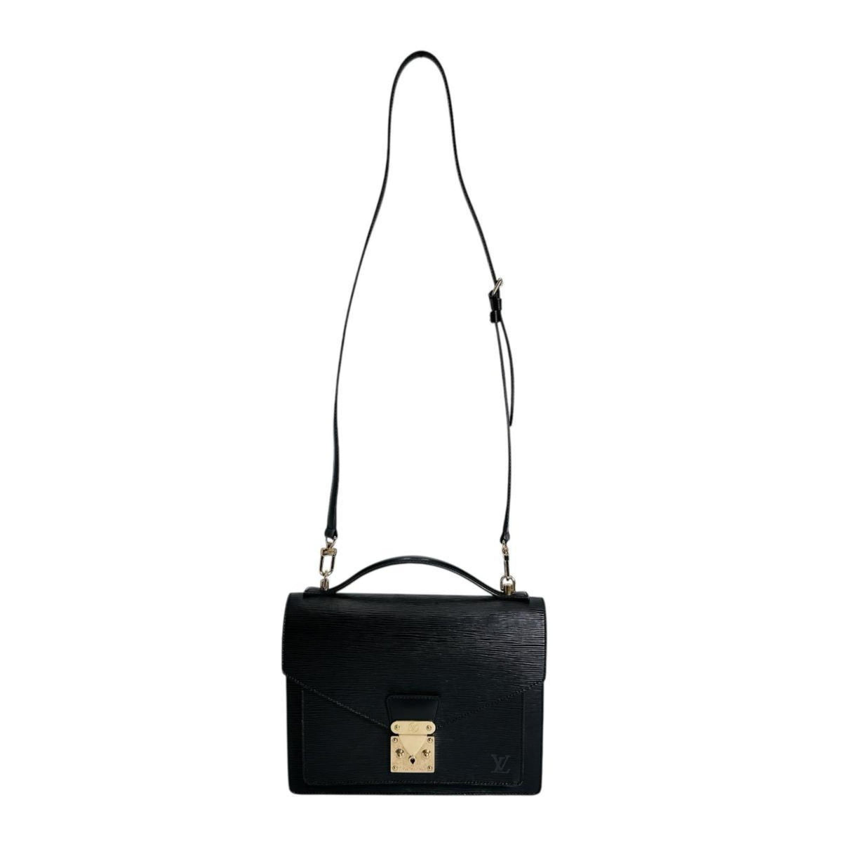 Louis Vuitton Black Epi Leather Handbag Shoulder Bag (Pre-Owned)