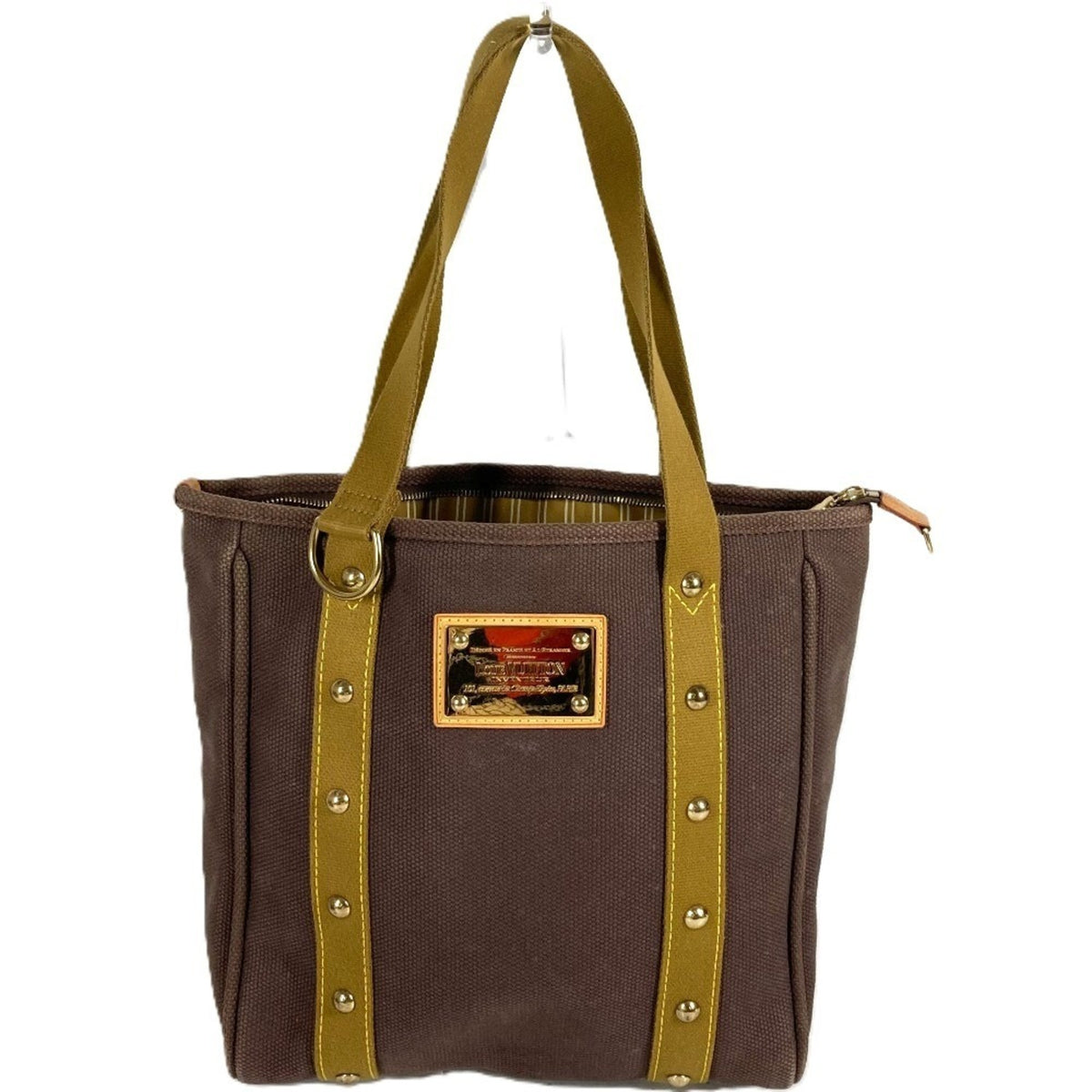 Louis Vuitton Brown Canvas Shoulder Bag Tote Bag (Pre-Owned)