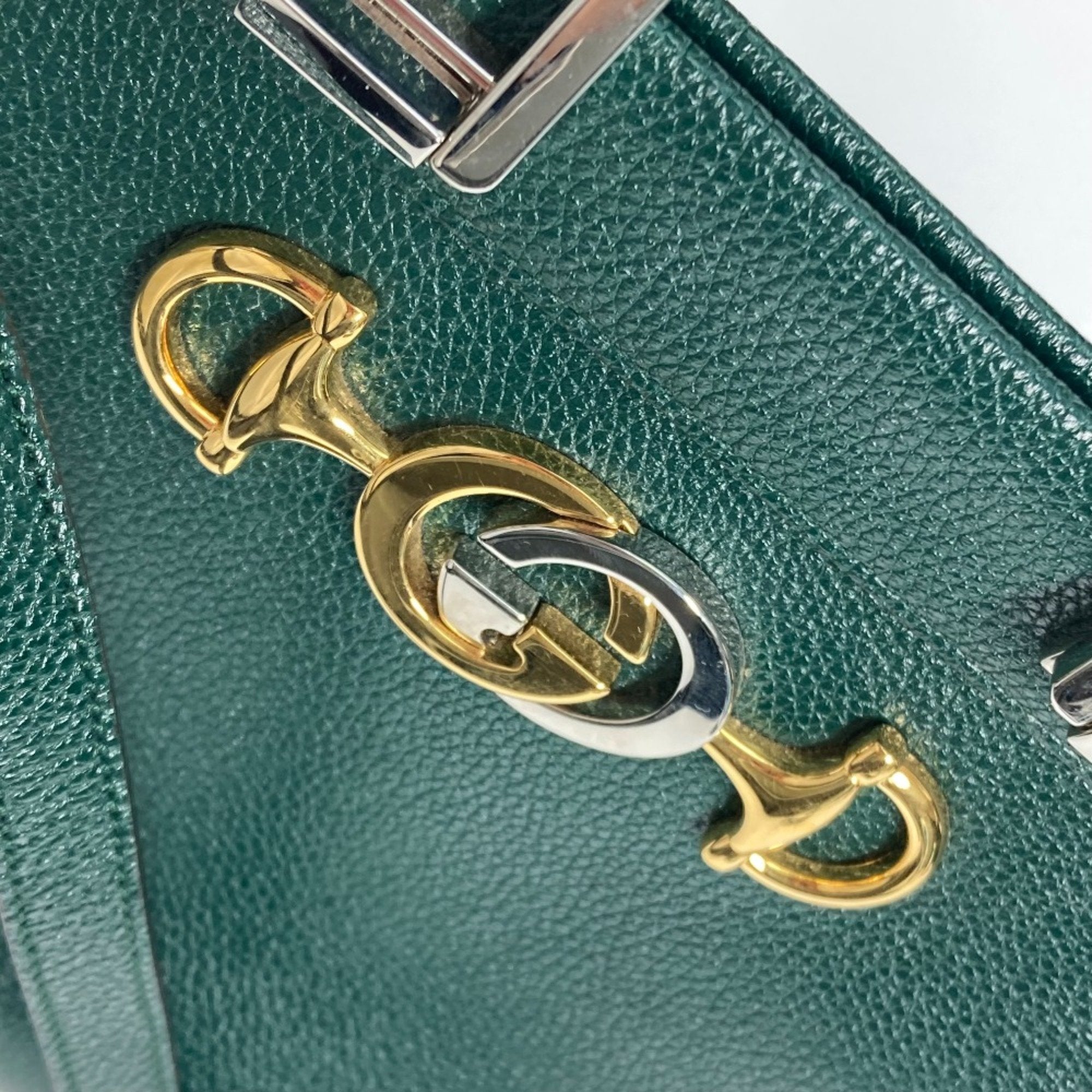 Gucci Green Leather Handbag (Pre-Owned)