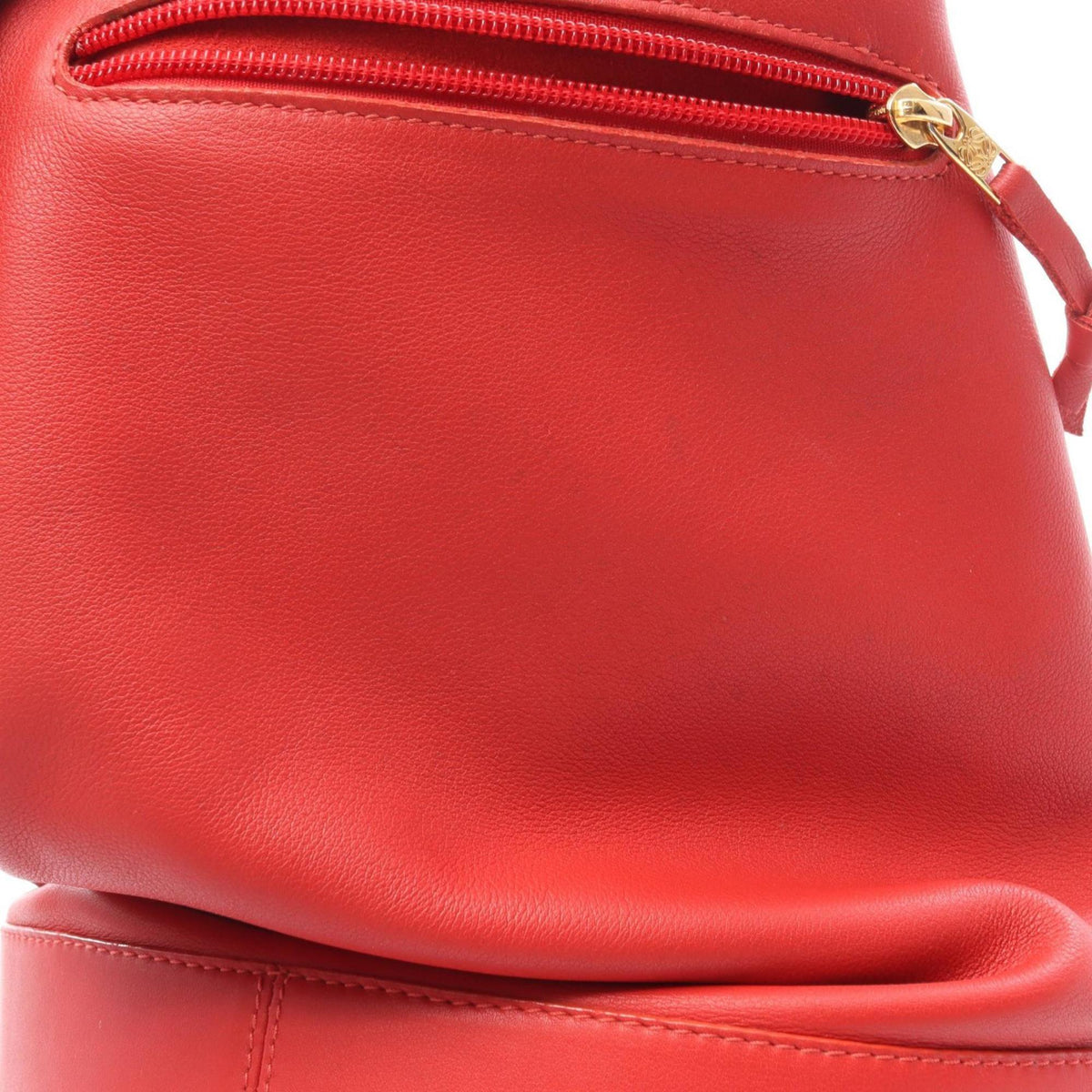 Loewe Red Color Leather Backpack Handbag Pouch (Pre-Owned)