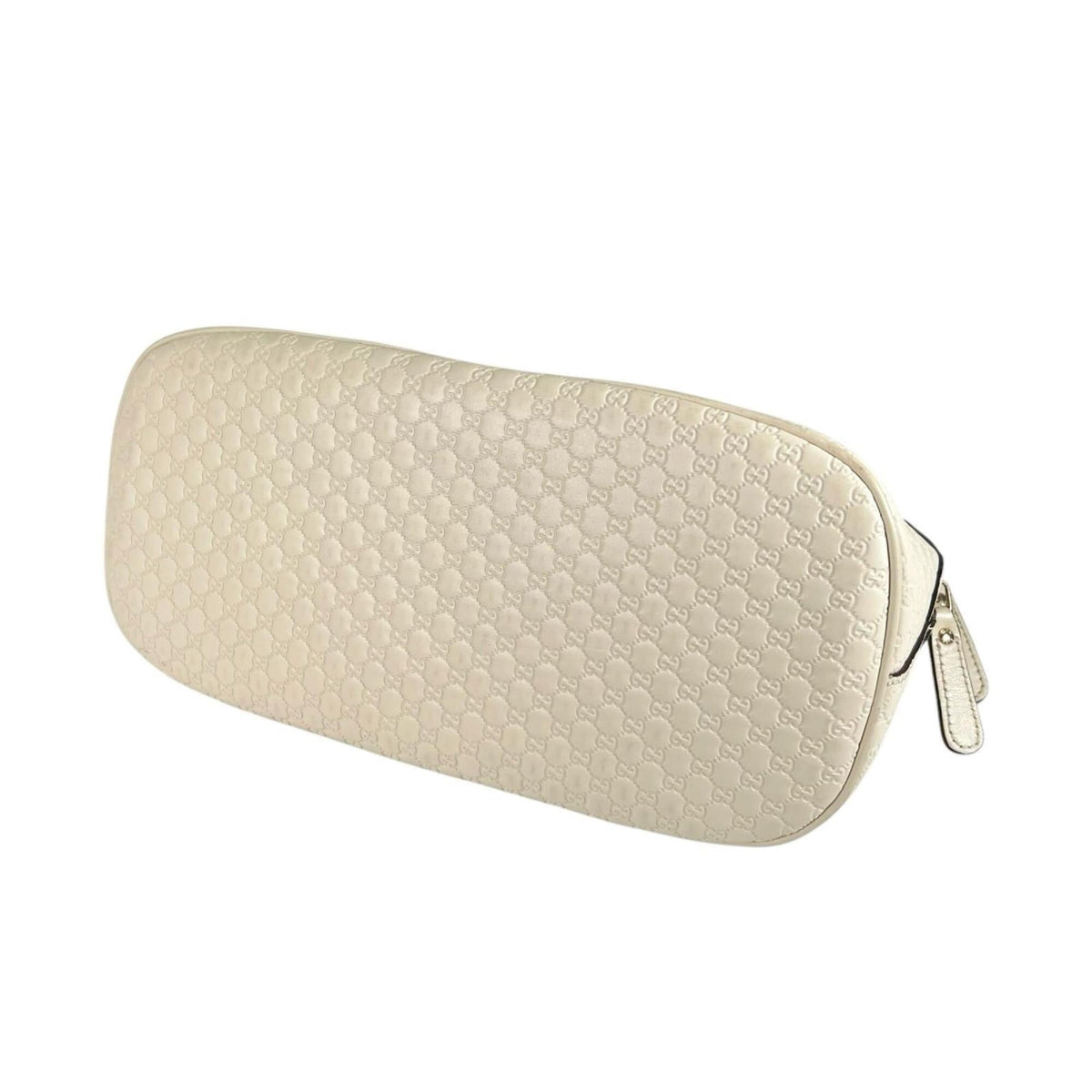Gucci Microguccissima White Leather Handbag Shoulder Bag (Pre-Owned)