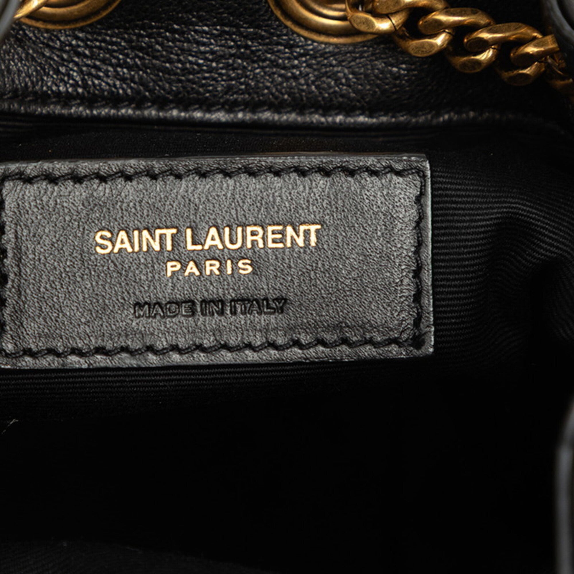 Saint Laurent Black Leather Shoulder Bag (Pre-Owned)
