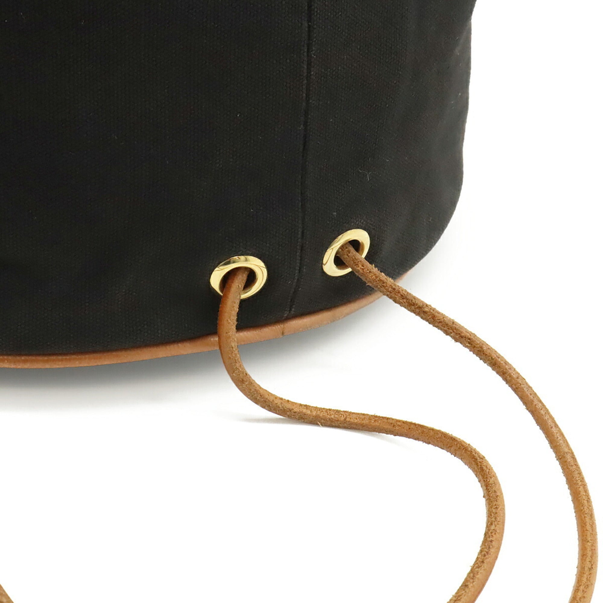 Hermes Black Canvas Shoulder Bag (Pre-Owned)