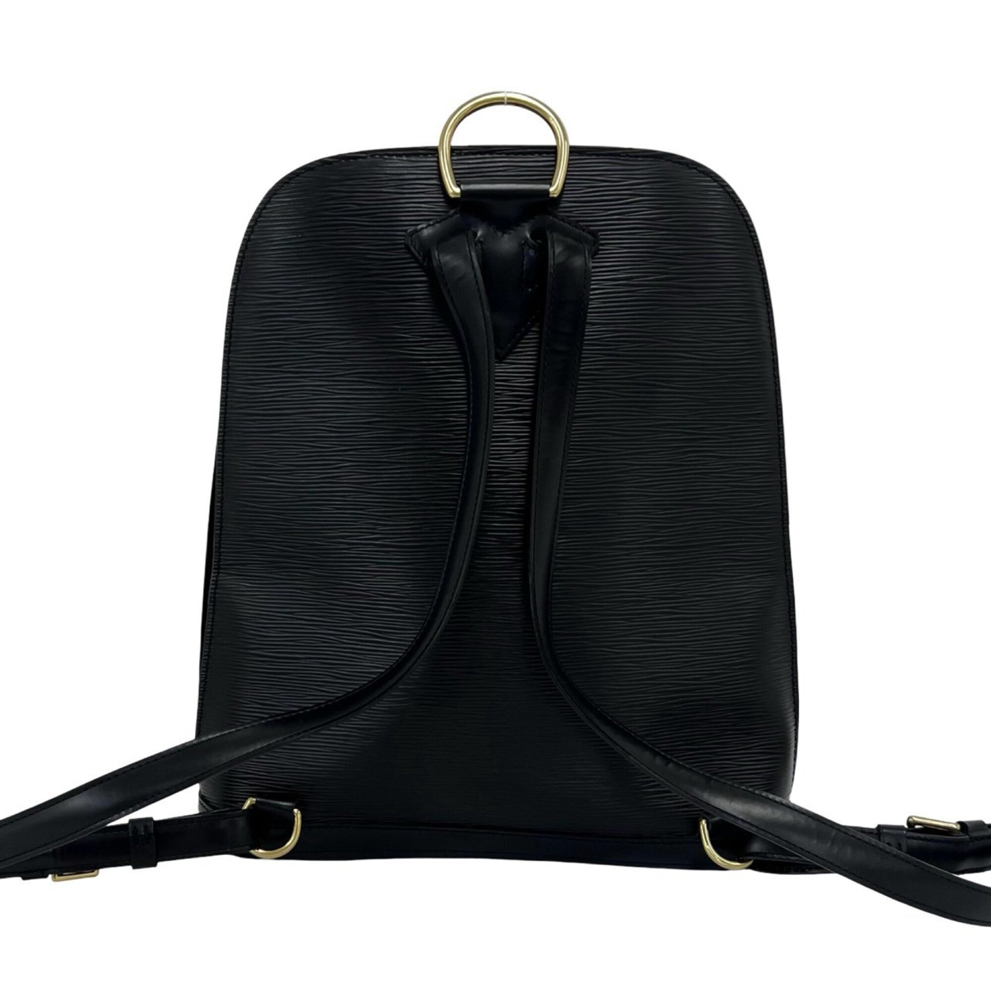 Louis Vuitton Black Leather Backpack (Pre-Owned)
